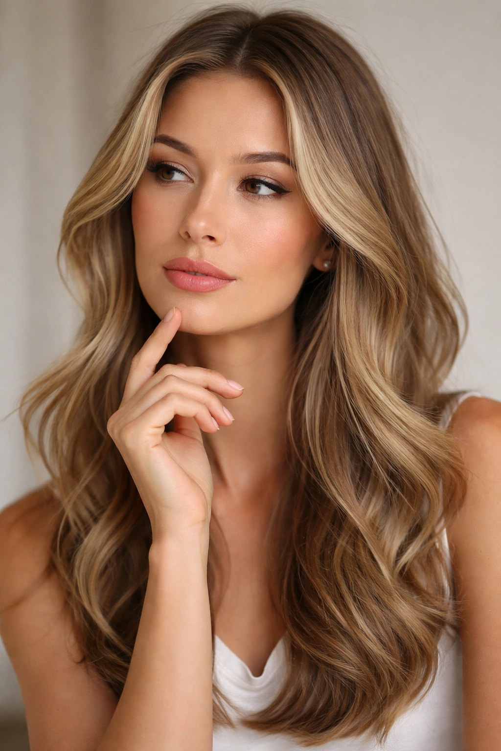 15 Hairstyles That Beautifully Flatter Long Faces 16 Contemplative portrait of a person with balanced long-face hair