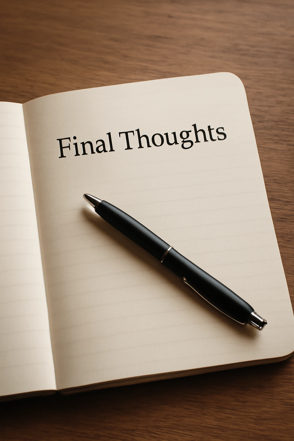 10 Natural Hair Growth Tips From Women Who Made It 11 Open blank notebook on wood with a pen, calm contemplative mood