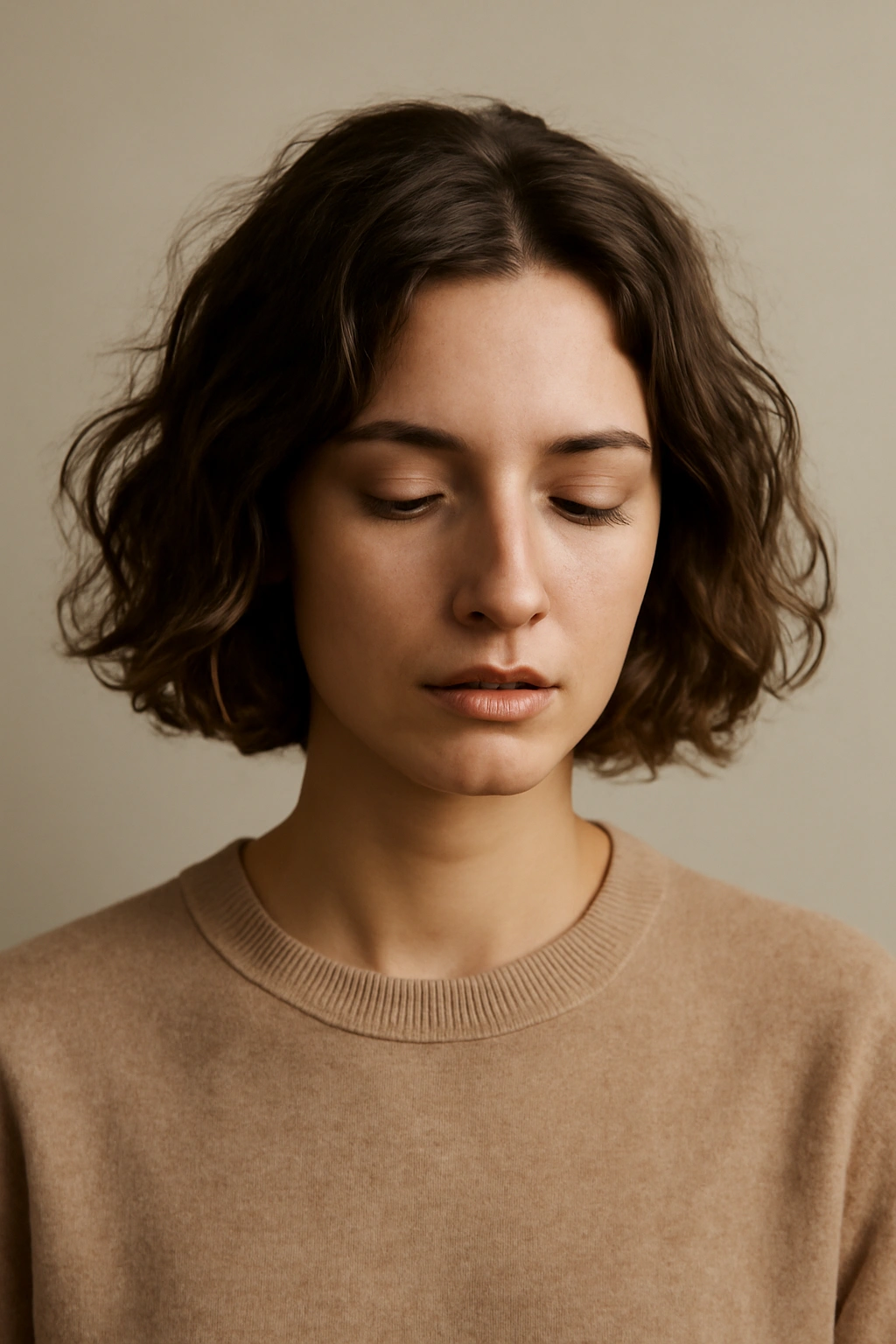 Minimal portrait highlighting natural textured hair and wearable style