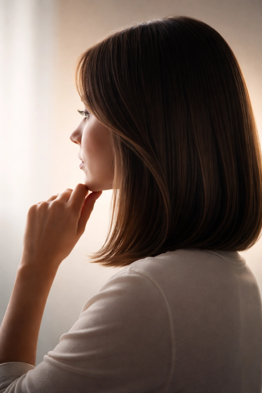 Abstract silhouette of a head in profile representing final thoughts on haircuts