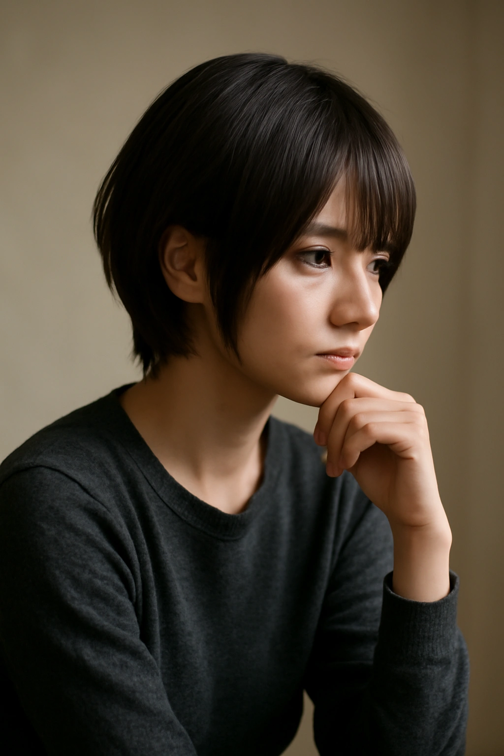 10 Short Hairstyles Straight Out of Anime (But Wearable) 11 Solitary silhouette in a contemplative pose in a calm studio