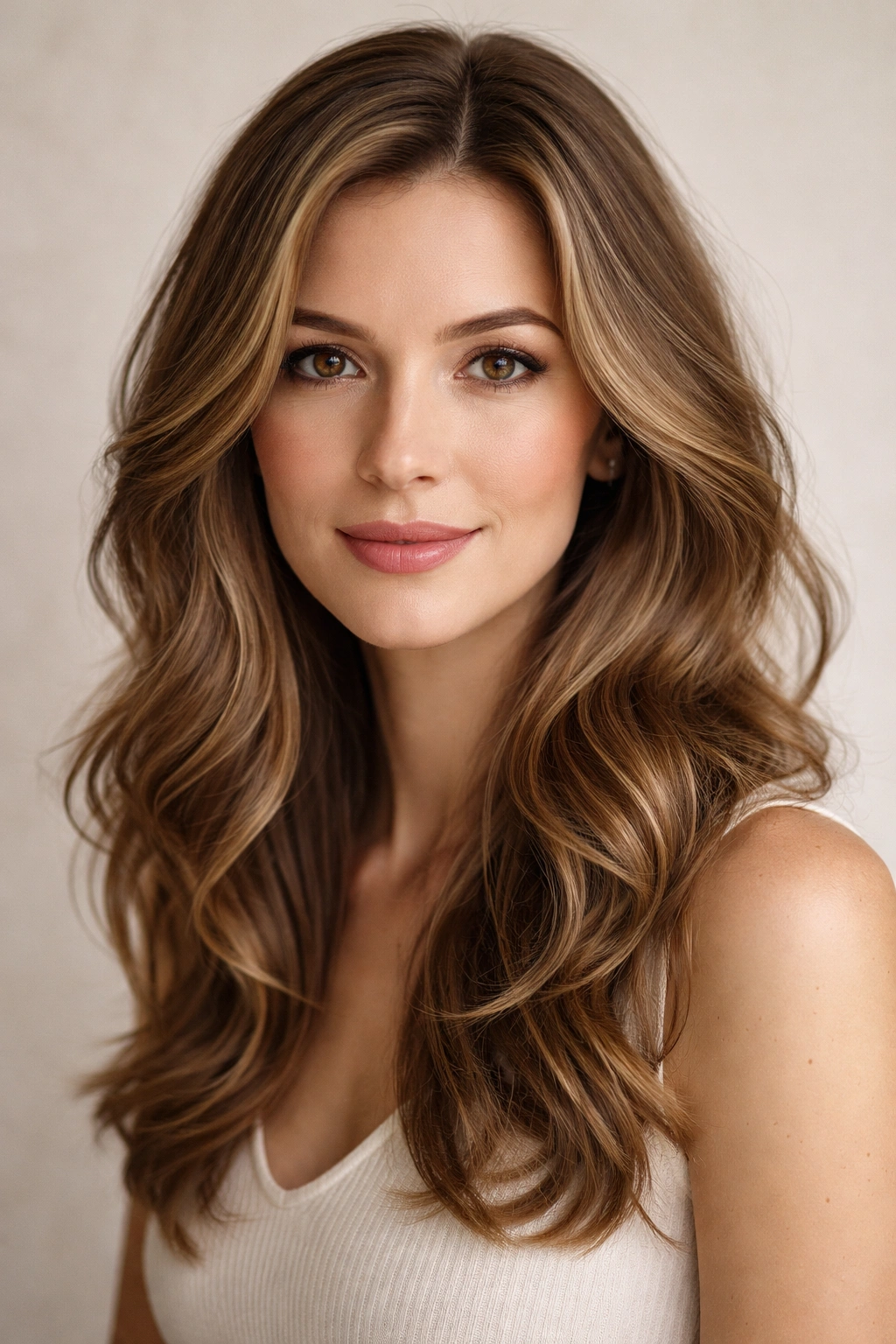 12 Hairstyles That Widen And Flatter A Long Face 13 Portrait of a person with a long face featuring a flattering wavy hairstyle that adds width