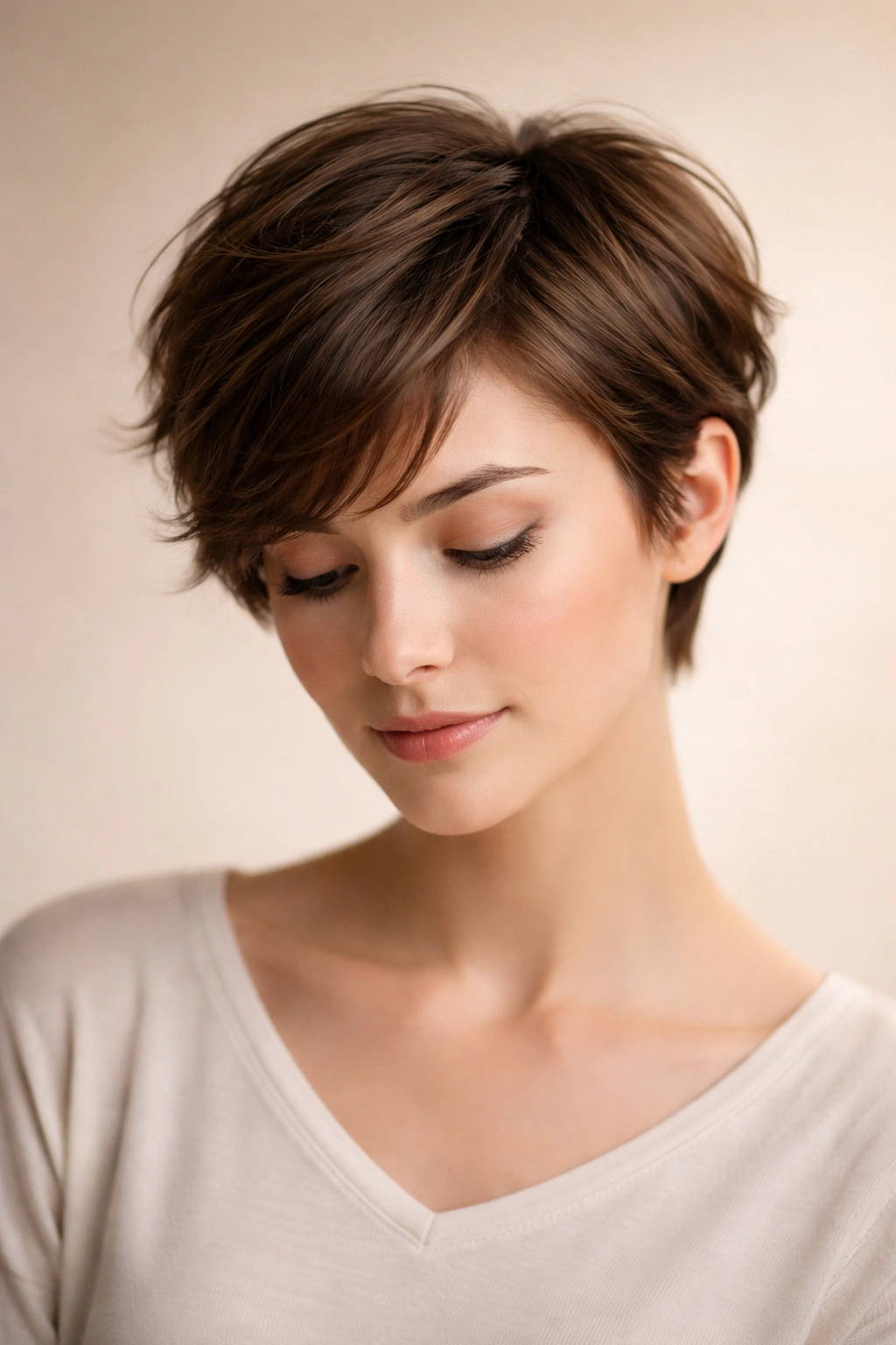 Minimalist portrait silhouette reflecting on hairstyle choices