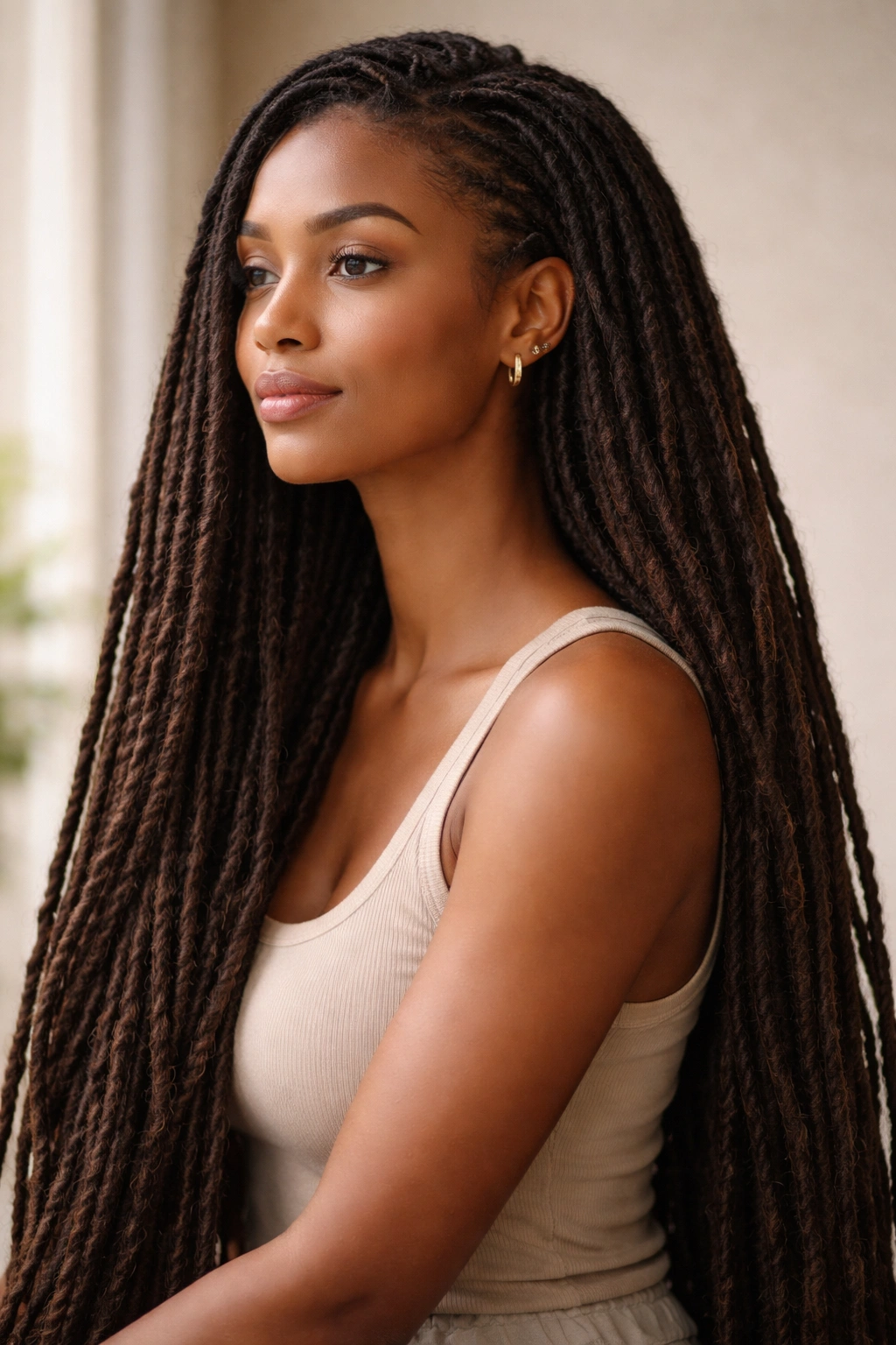 20 Loc Styles For Every Length From Short To Waist 21 Contemplative portrait highlighting mature locs and hair health