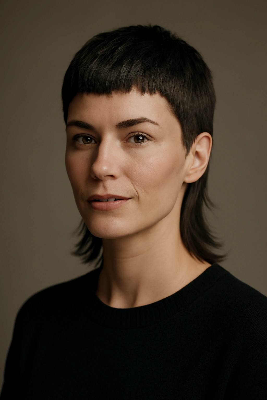 10 Short Mullet Cuts That Instantly Stand Out 11 Confident portrait of person with short mullet
