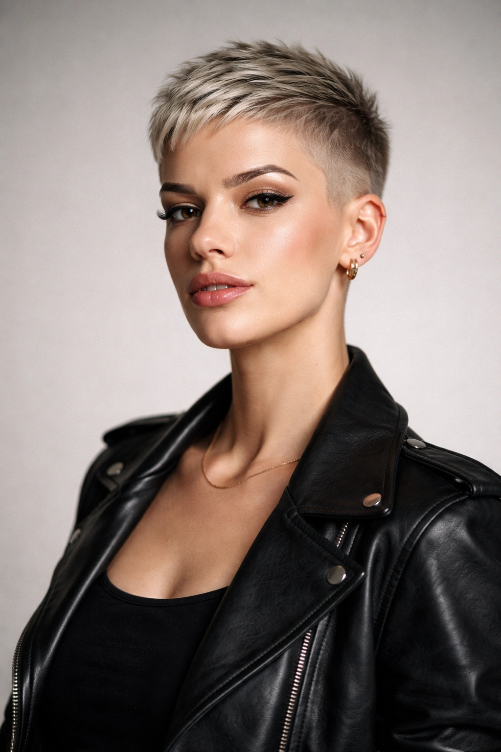 Confident portrait representing Final Thoughts on shaved pixie styles