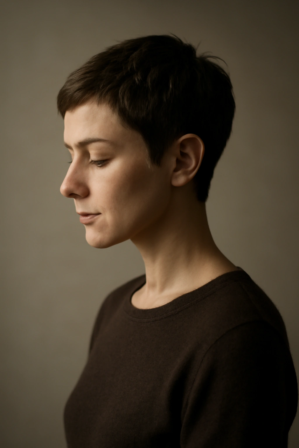 15 Short Pixie Cuts That Glow Up Your Look After 30 16 Contemplative silhouette representing final thoughts on a pixie cut