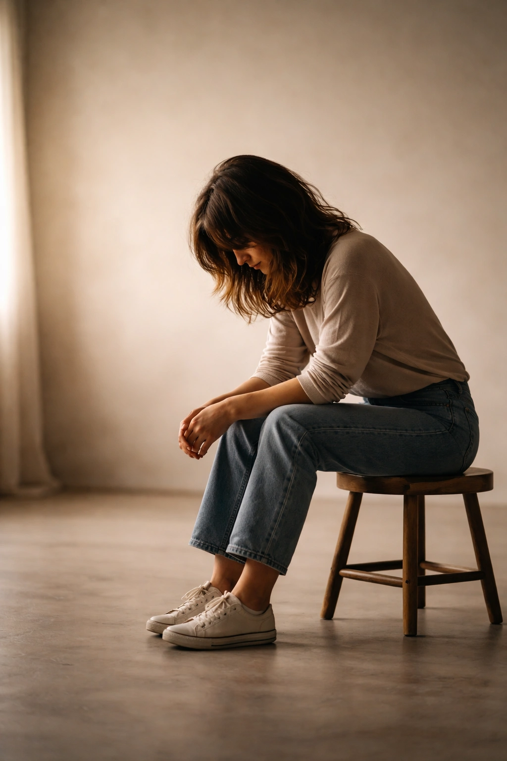 15 Medium Shag Haircuts For Straight Or Wavy Hair 16 Silhouette in a contemplative pose in a minimalist studio