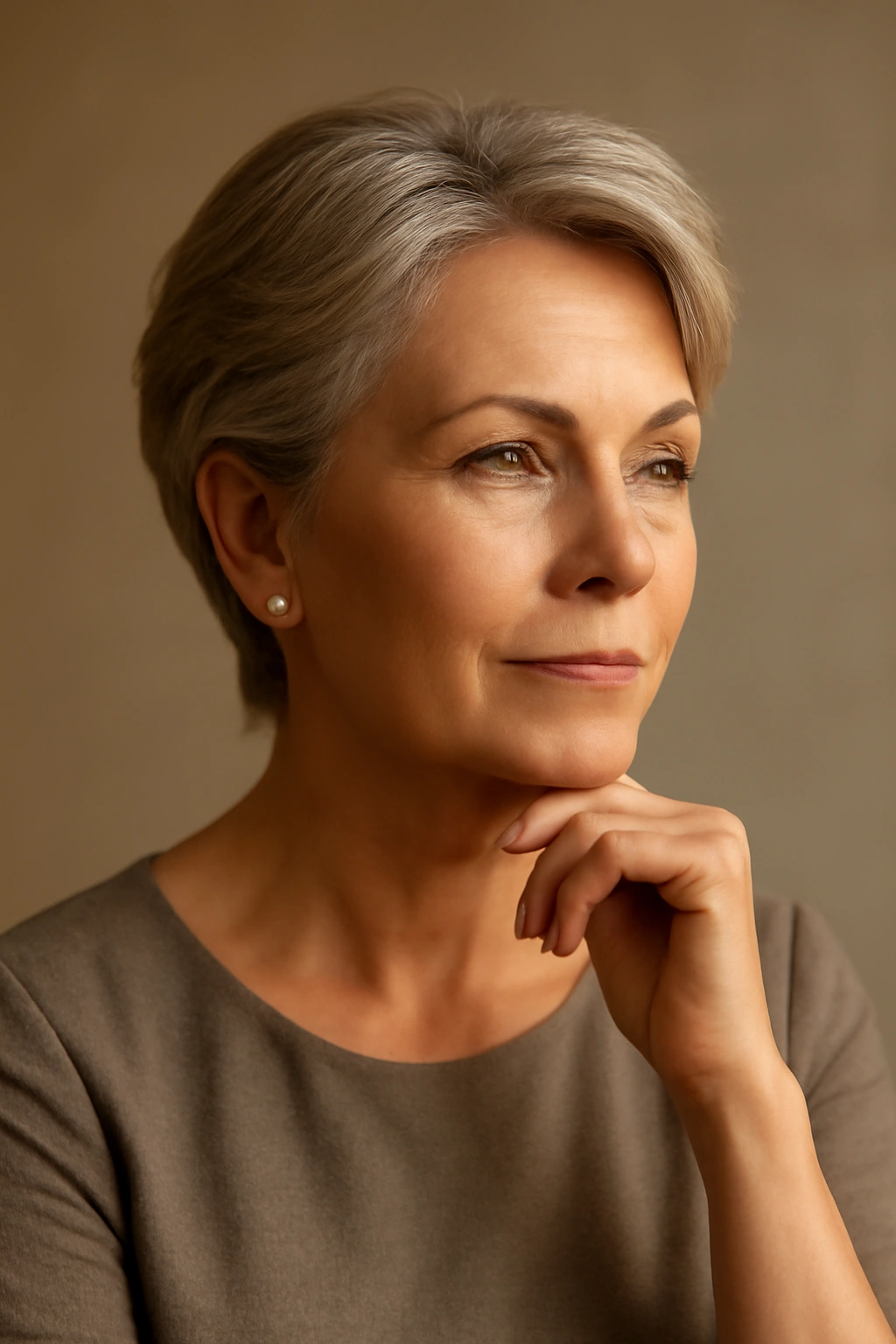 Mother of the Groom? 8 Elegant Short Hair Styles 9 Thoughtful portrait of a mature woman with elegant hairstyle