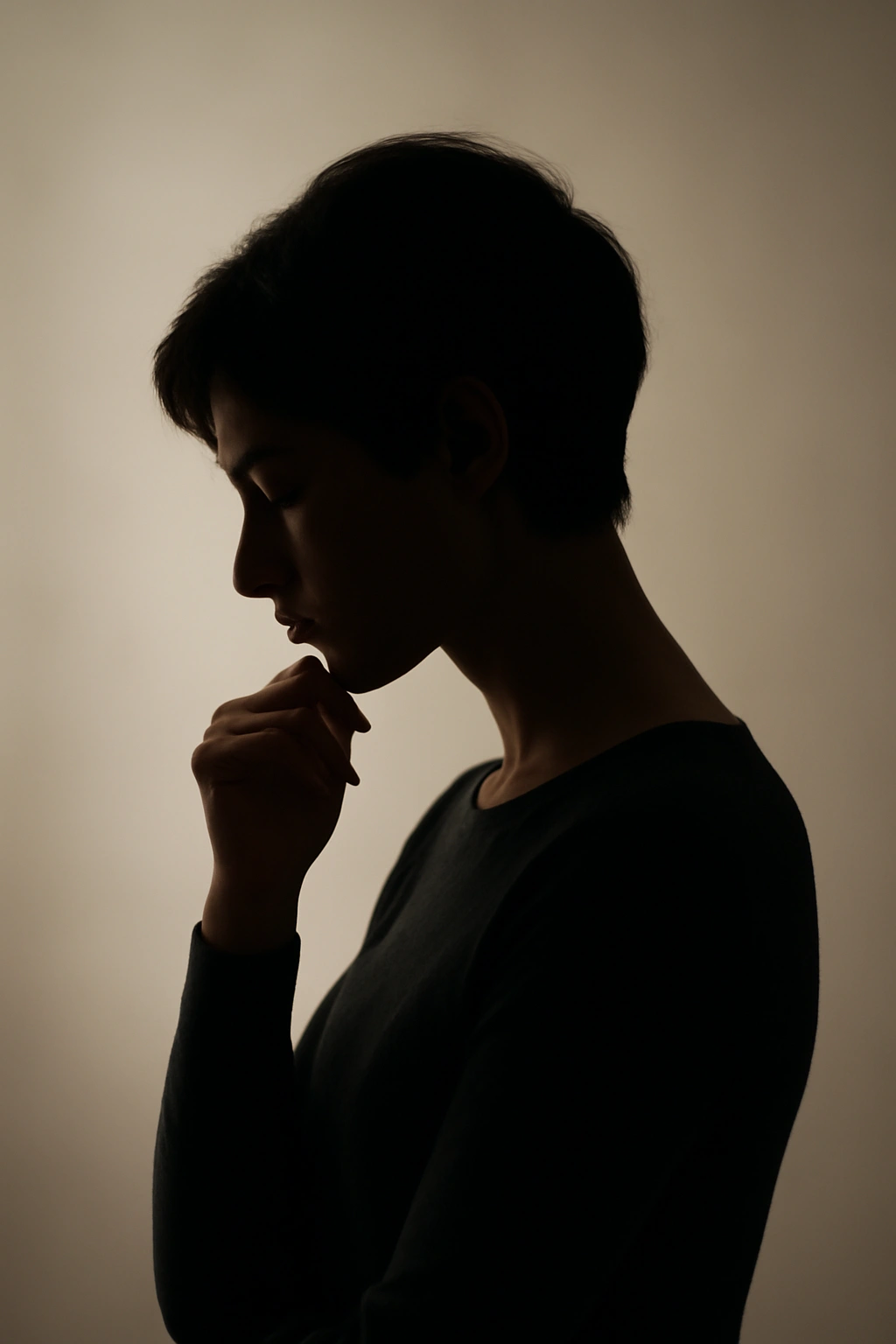 15 Short Hairstyles Any Bridesmaid Can Pull Off 16 Solitary silhouette in a thoughtful pose against a neutral background
