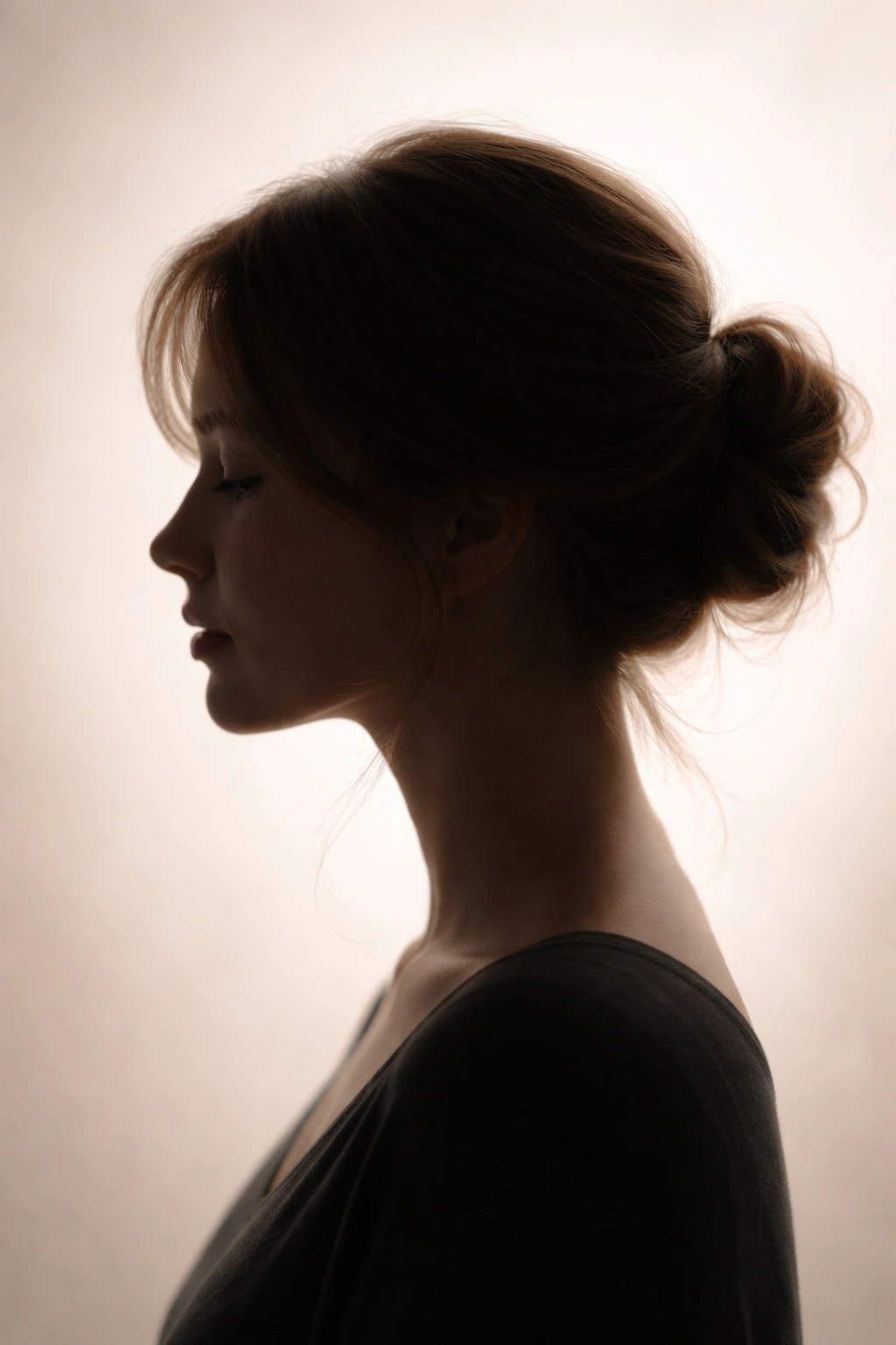 Profile silhouette representing final thoughts with soft lighting