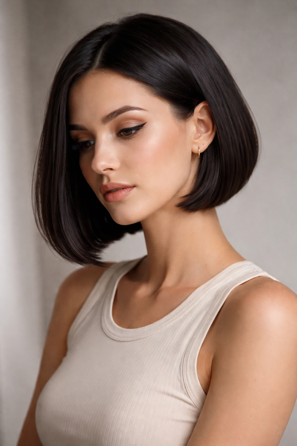 10 Sleek Bob Haircuts Made For Straight Hair 11 Contemplative portrait of a person with a sleek bob in studio