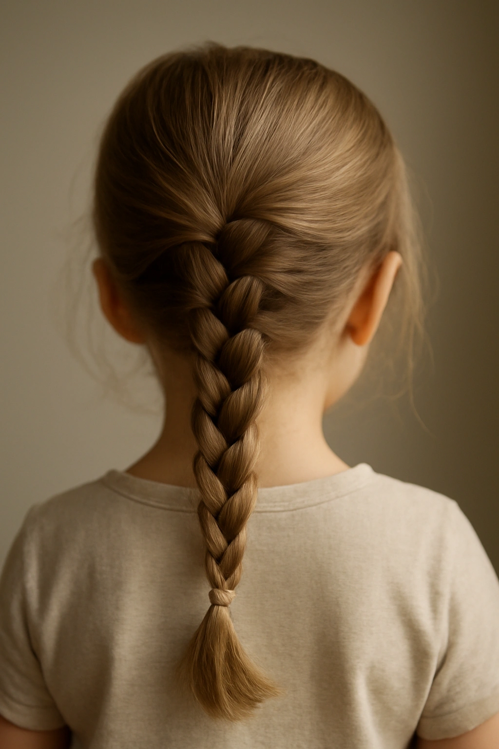 15 Quick and Easy Toddler Braids for Busy Mornings 18 Close-up of a neat toddler braid with a calm finished look