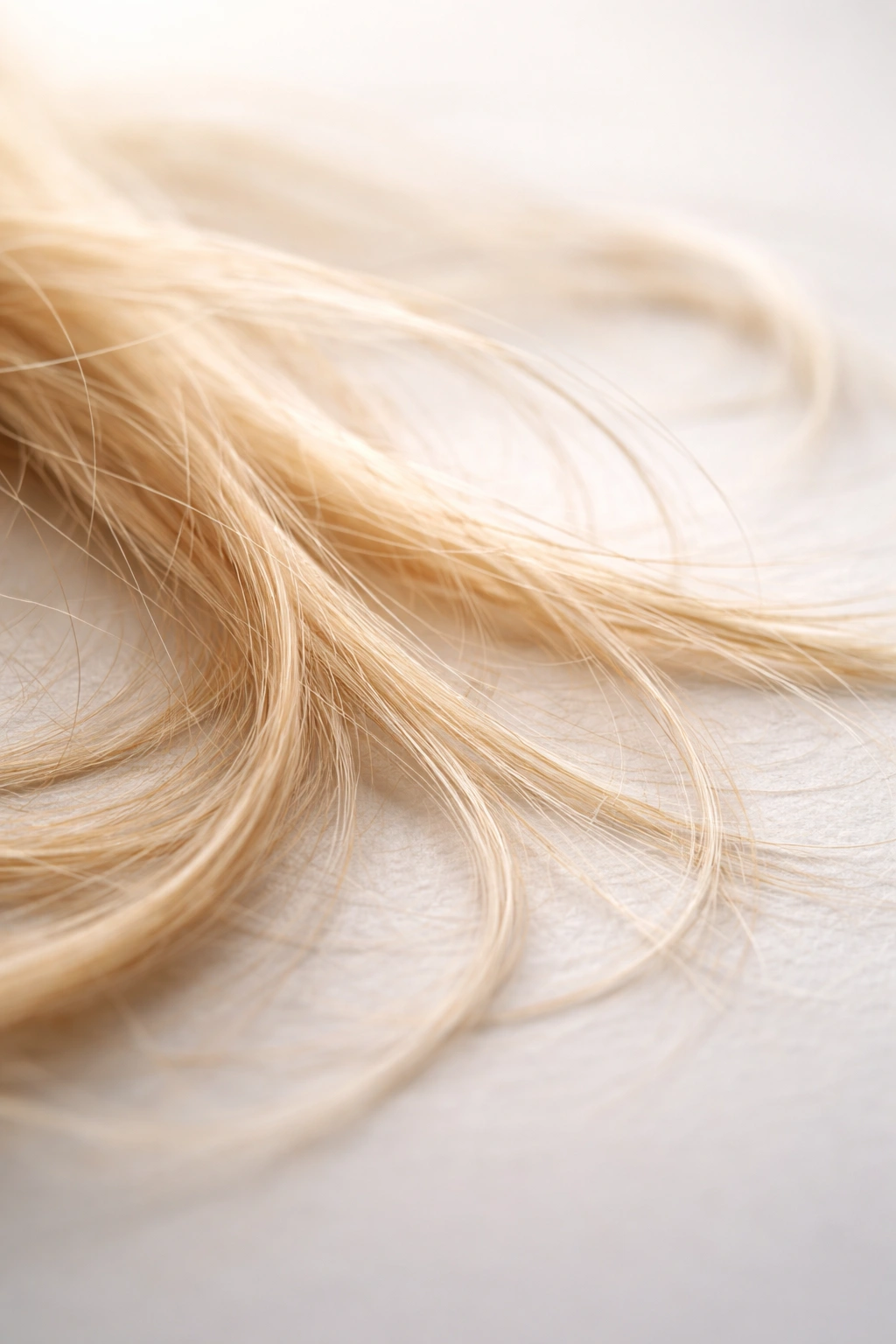 Close-up of fine hair strands showing delicate texture
