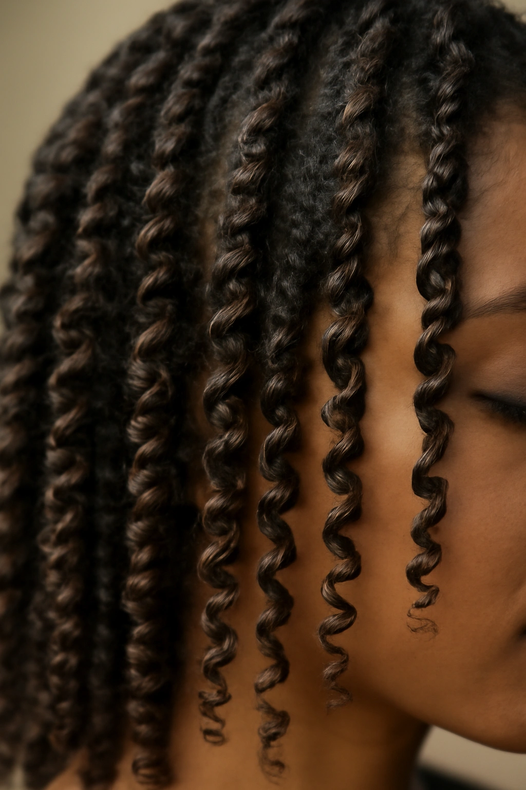 15 Beautiful Ways to Wear Your Naturally Curly Hair 11 Close-up of uniform finger coils creating defined curls