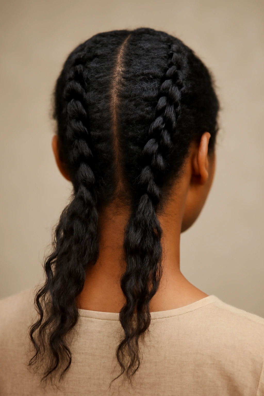 15 Easy Everyday Hairstyles for Black Women to Try 6 Flat twists down the back hairstyle with twists along the crown