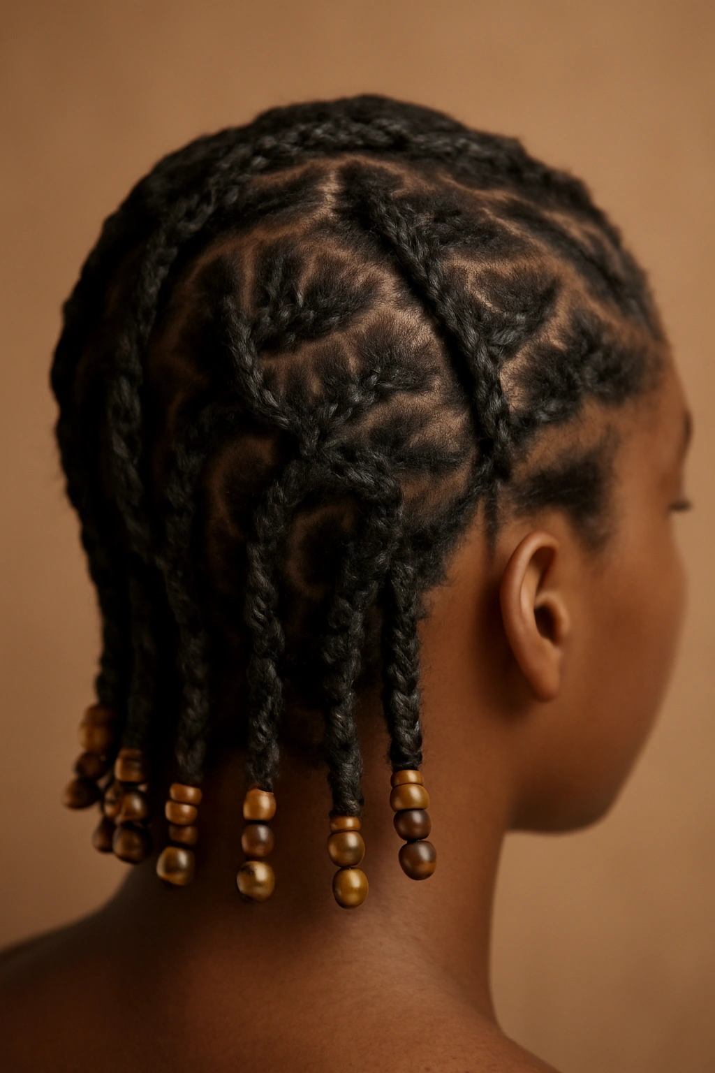 12 Fall Hairstyles Black Women Will Look Great In 4 Flat twists with beaded ends and sculptural patterns