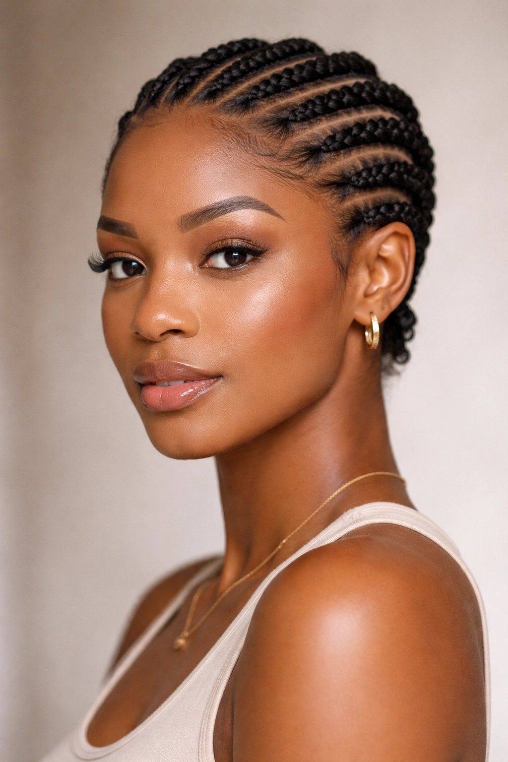 15 Short Twist Styles For Every Natural Hair Texture 2 Close-up of flat twists hugging the scalp on short natural hair