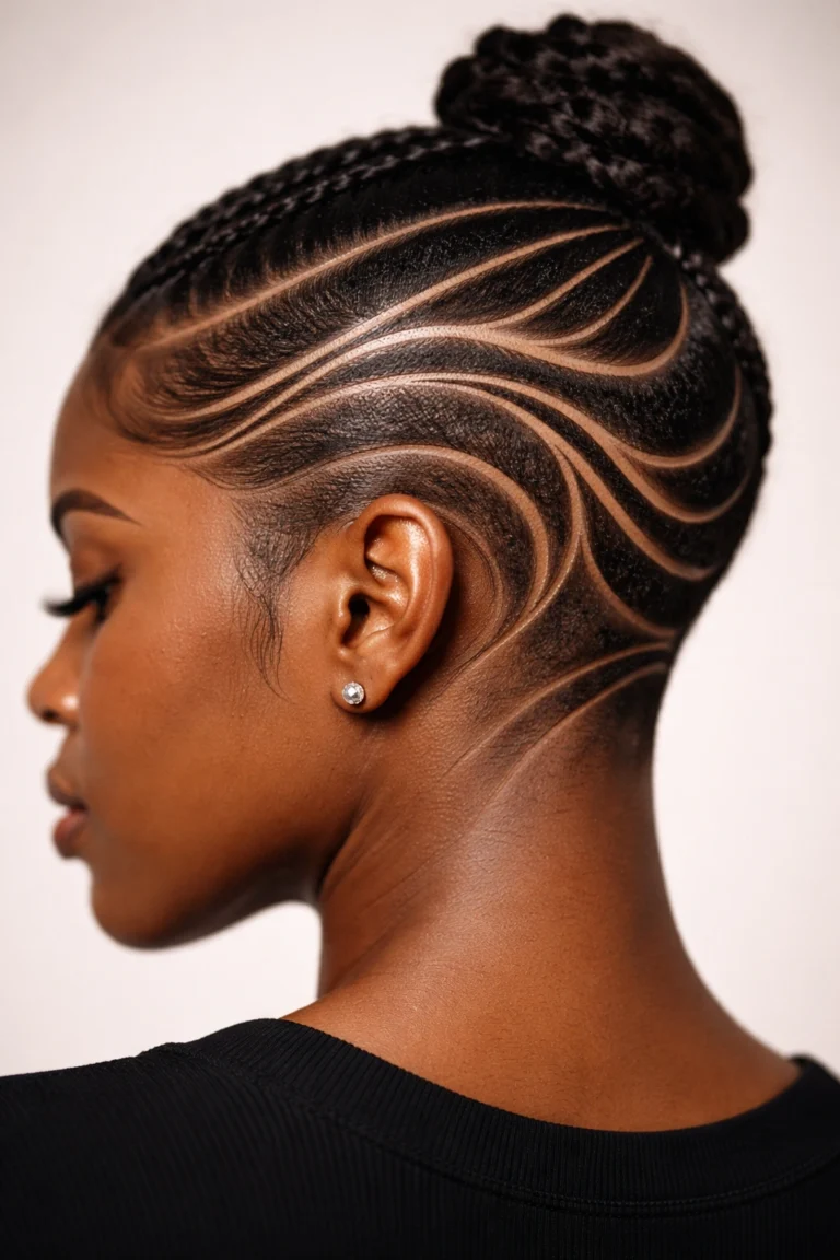 10 Stunning Line Design Hairstyles for Black Women