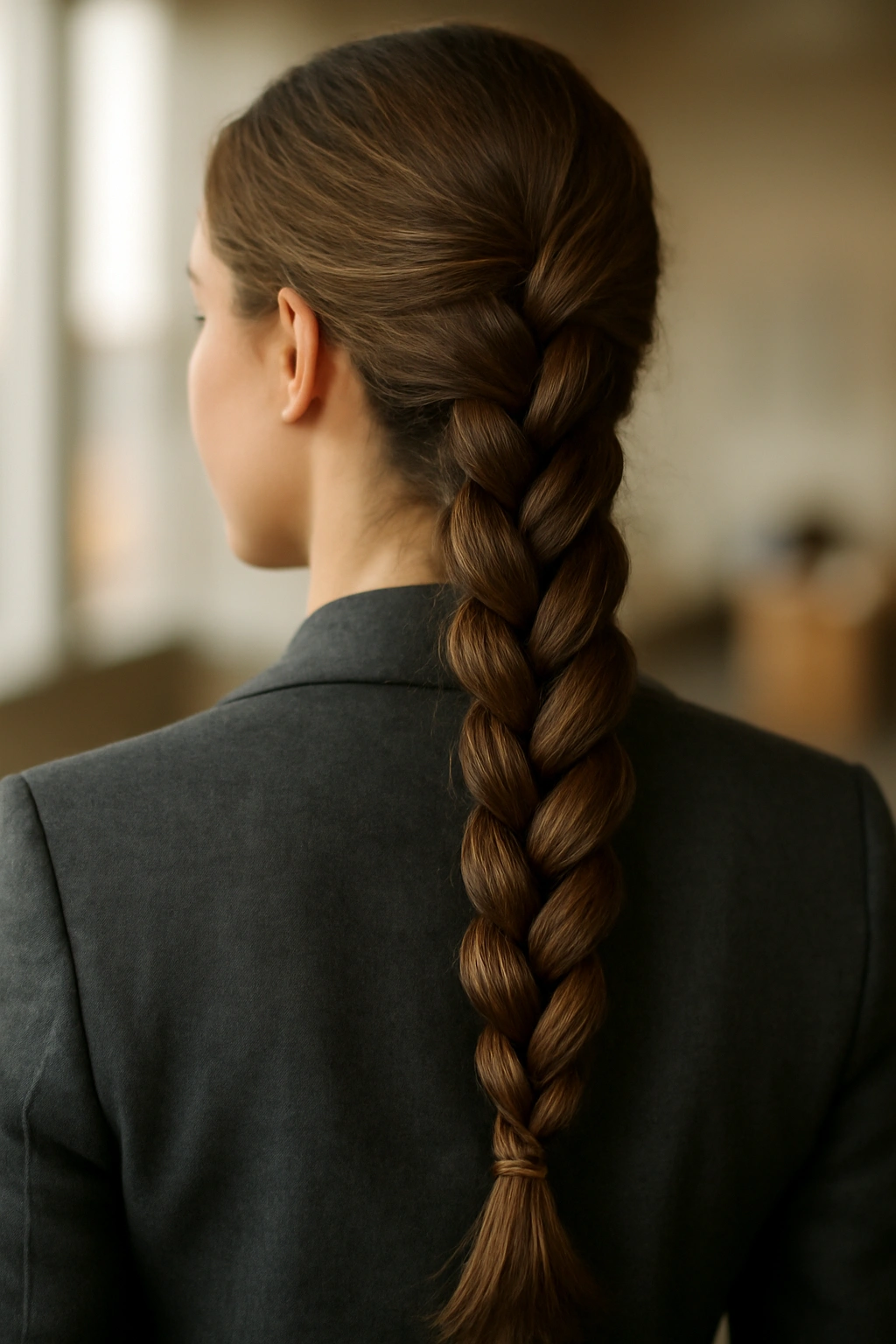 18 Braided Hairstyles for the Office and Weekends 17 Four-strand braid with intricate texture down the back.