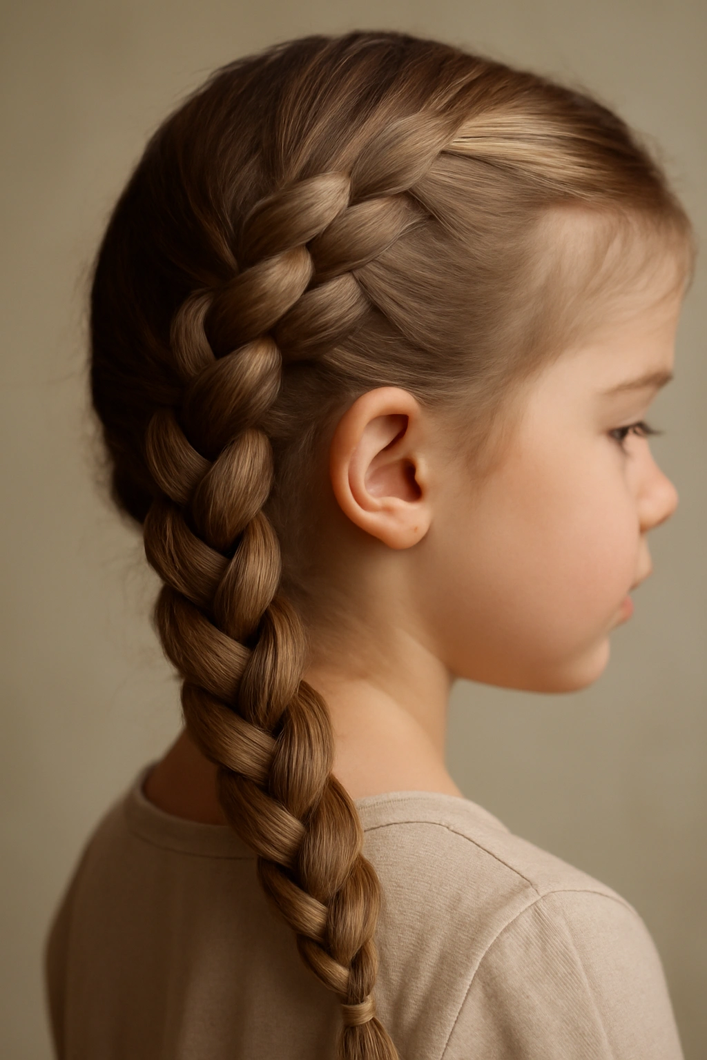 15 Quick and Easy Toddler Braids for Busy Mornings 12 Four-strand braid along the side of a toddler's head
