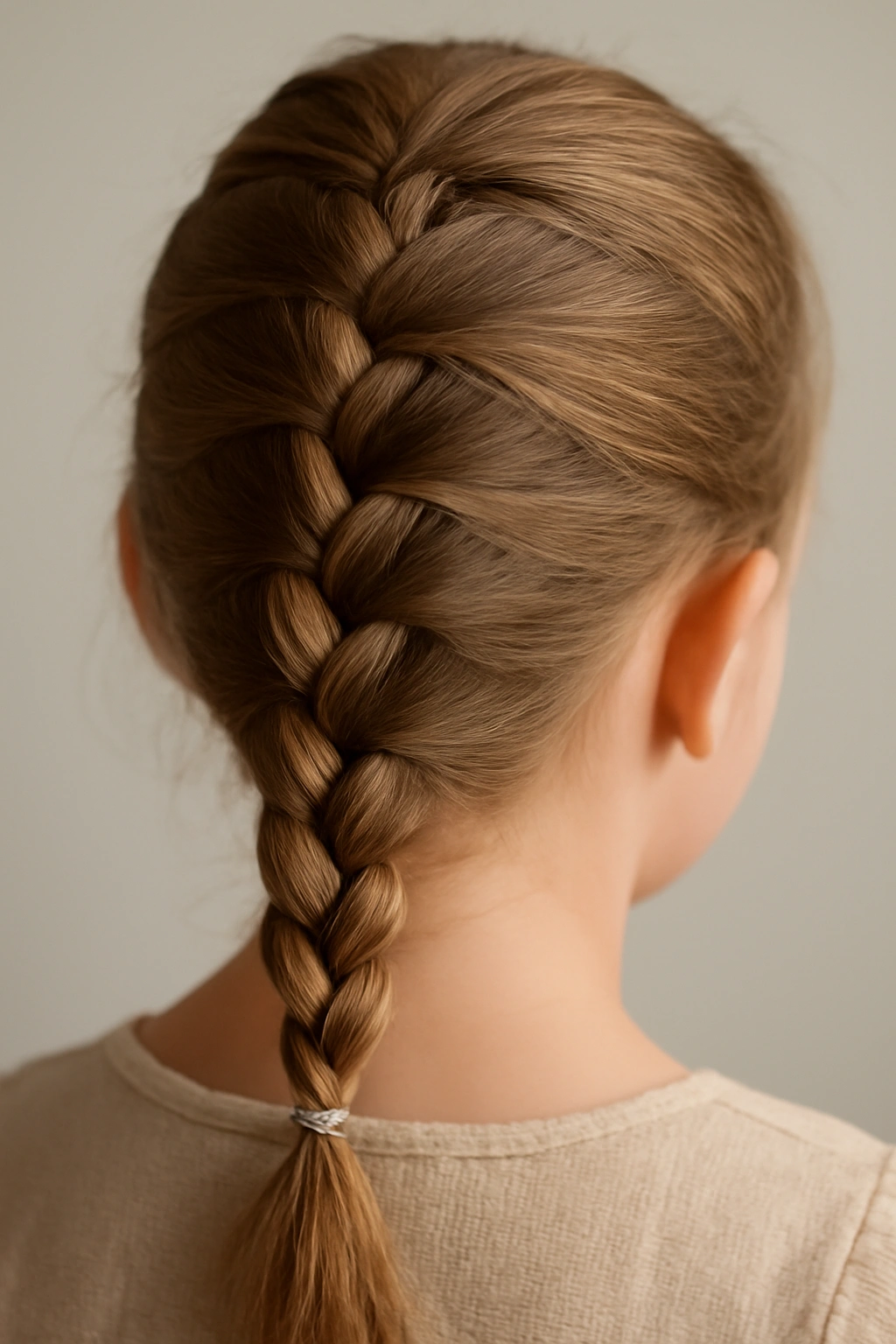 18 Braided Toddler Hairstyles That Won't Come Undone 3 Toddler with a French braid segmented by elastics along the length