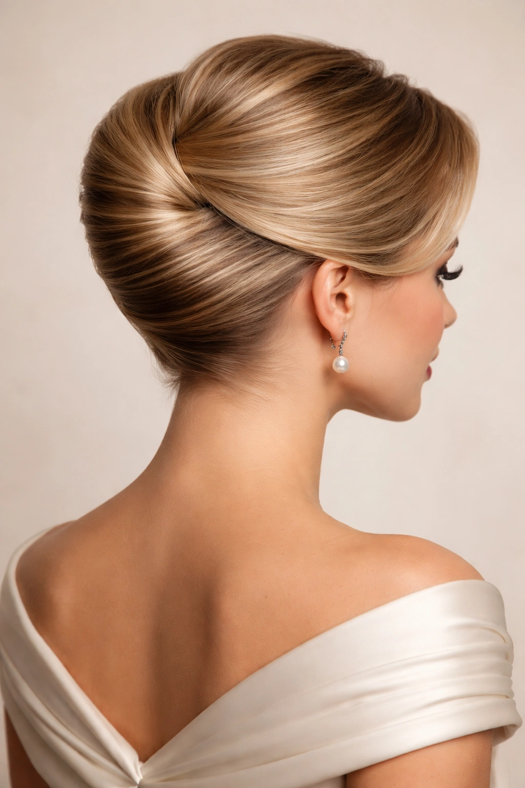 Elegant French twist updo from the 1950s
