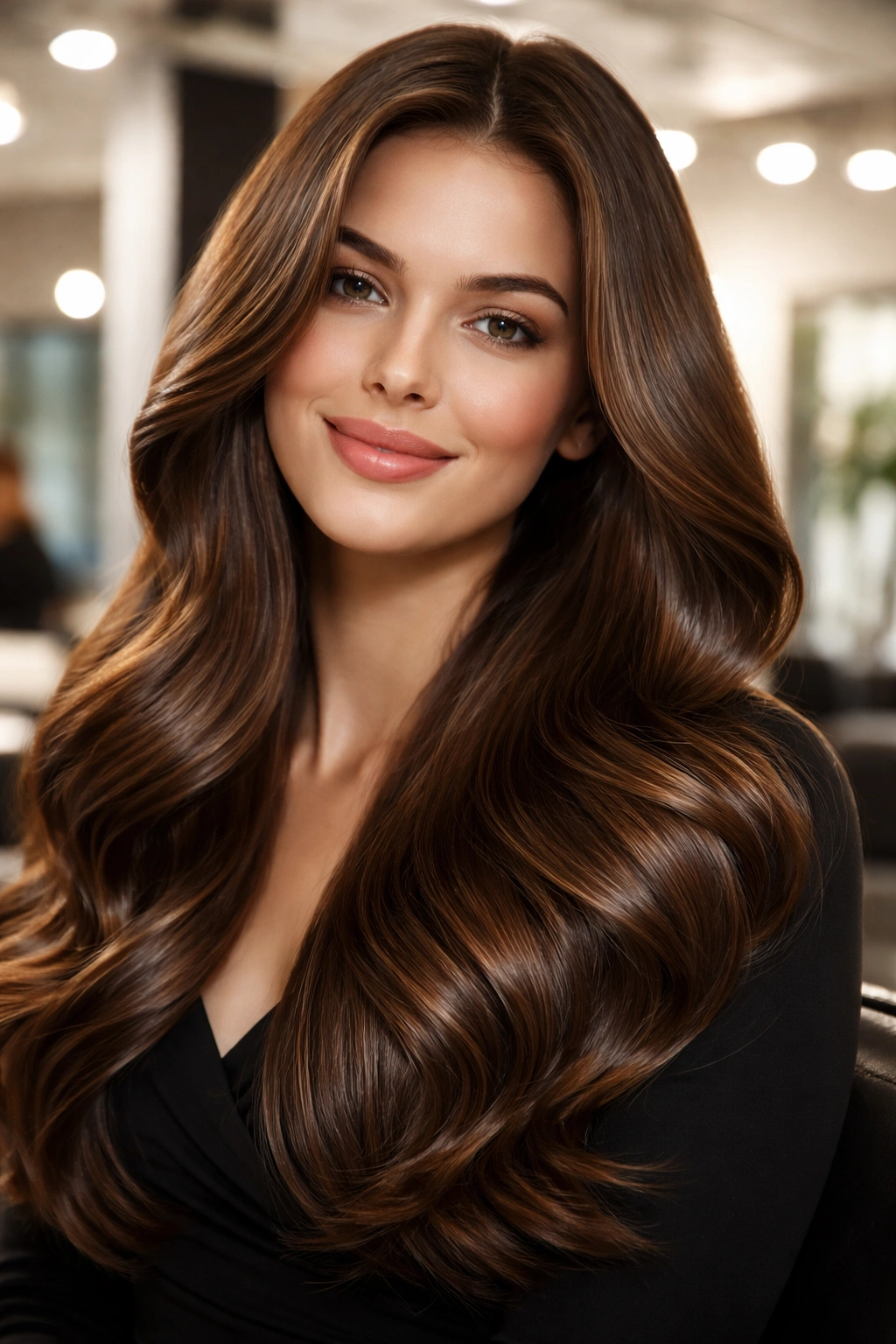 Frizz-free blowout showing healthier-looking hair