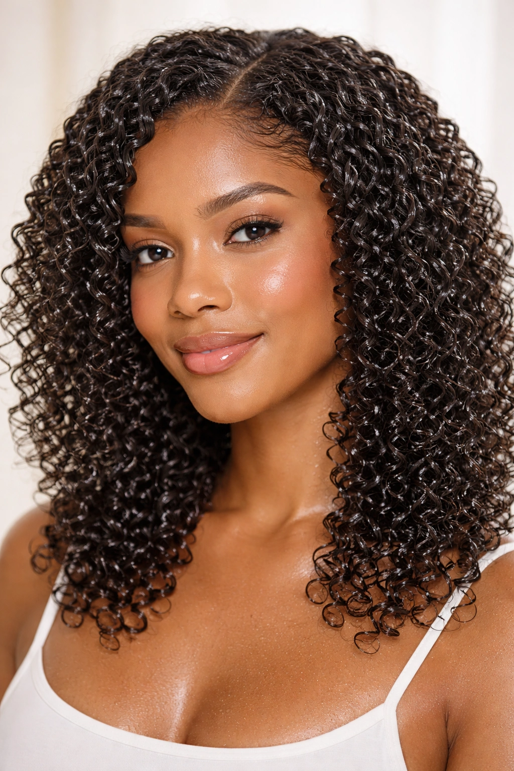 25 Natural Hairstyles For Coily And Curly Textures 24 Curls with visible gel cast showing defined, bouncy texture