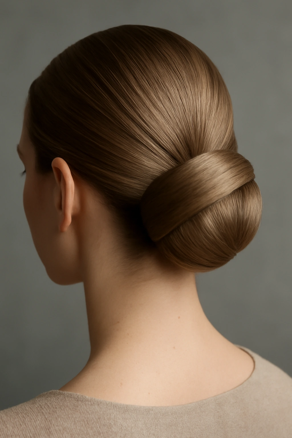 20 Wedding Hairstyles Matched to Your Hair Type 15 Sleek geometric bun on straight hair with architectural lines