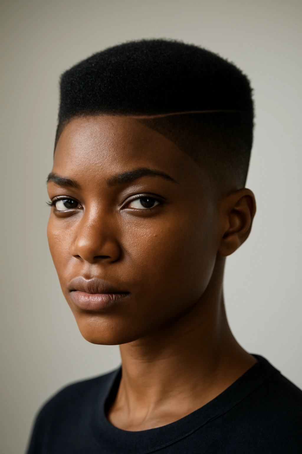 12 Short Haircuts Every African Woman Should Try 10 Geometric cut hairstyle with sharp lines and angles