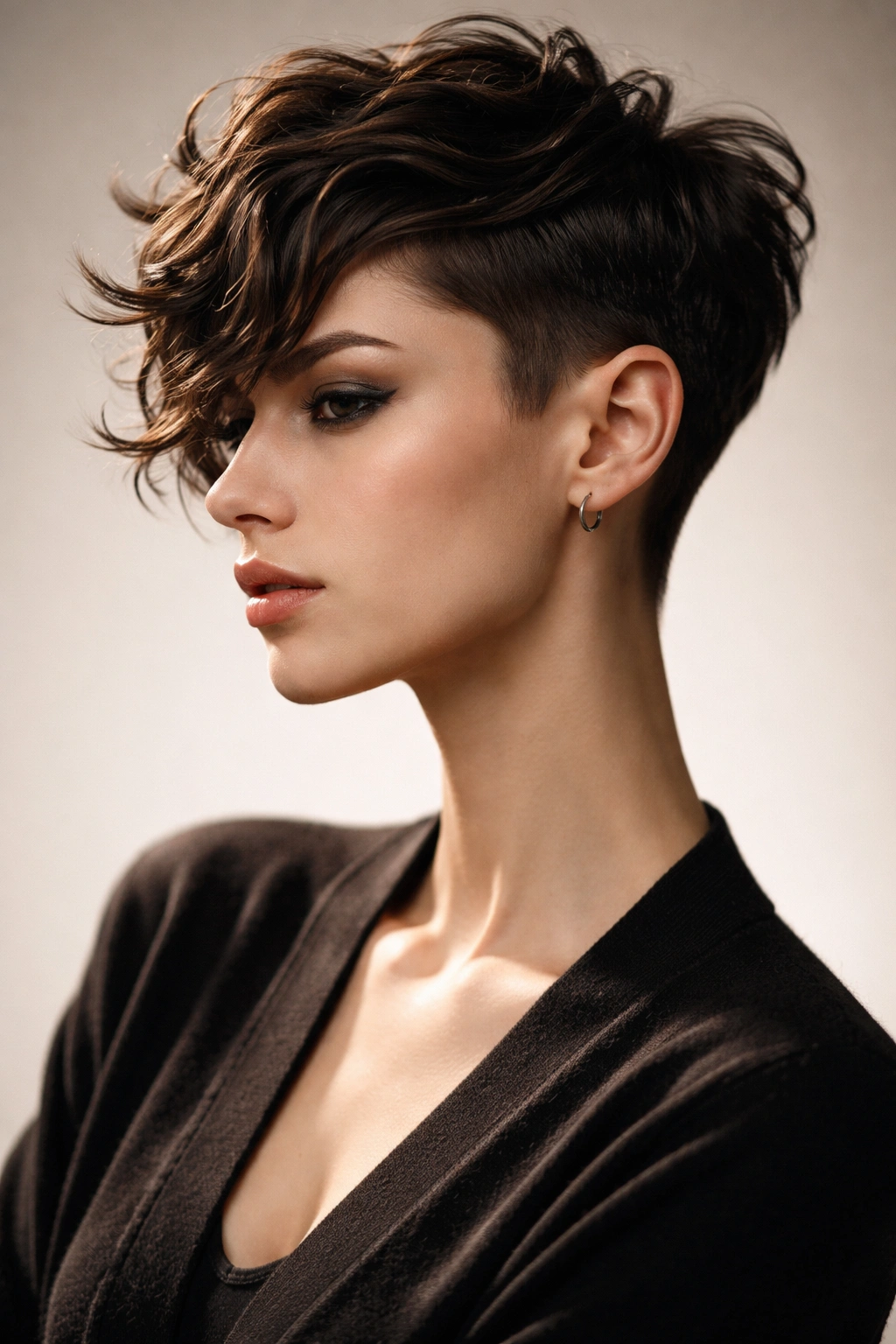Wavy Pixie Cuts 12 Styles For Naturally Wavy Hair 9 Geometric, angular pixie cut on waves with bold lines