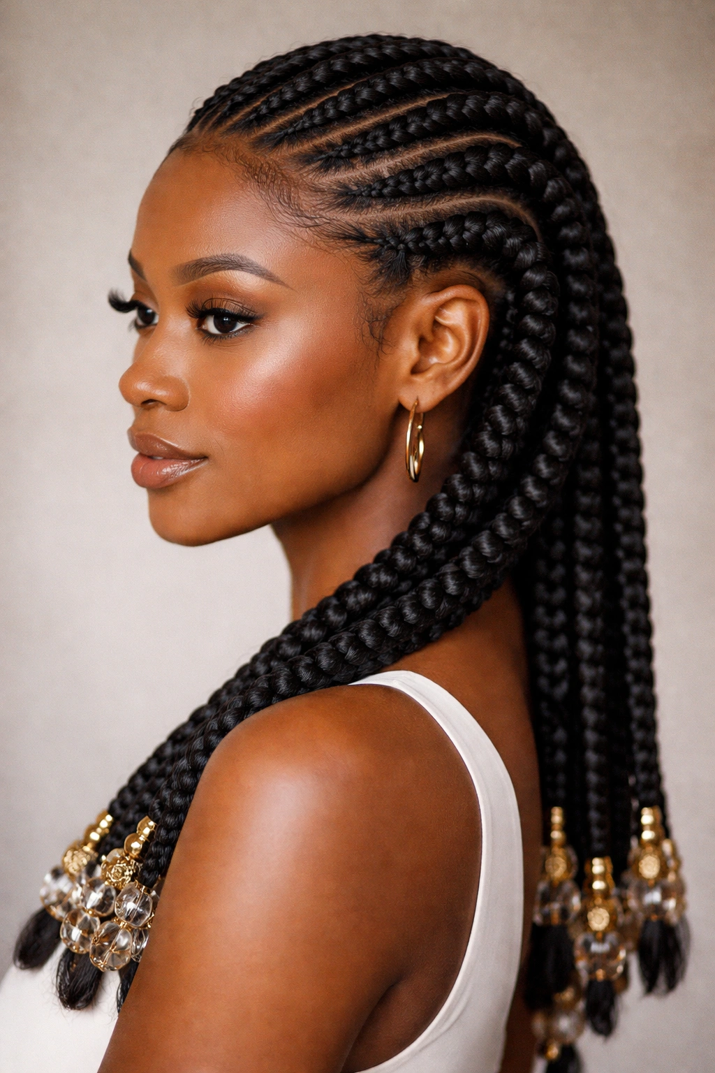 25 Braided Hairstyles For Black Women To Bookmark 3 Thick Ghana braids curving along the scalp in sculptural pattern