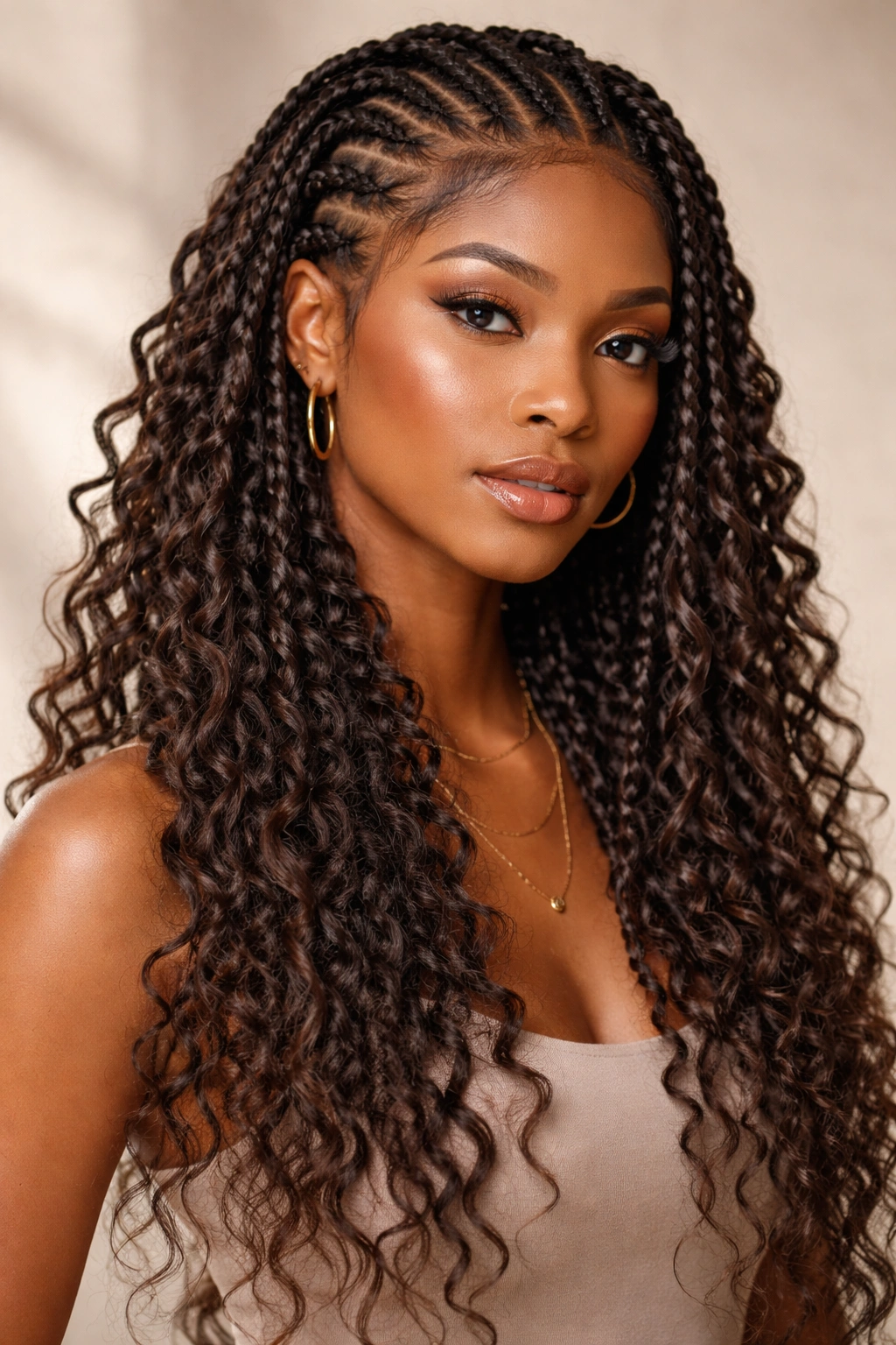 12 Crochet Hairstyles Black Women Are Rocking Now 10 Full head of bohemian goddess braids with mixed textures.