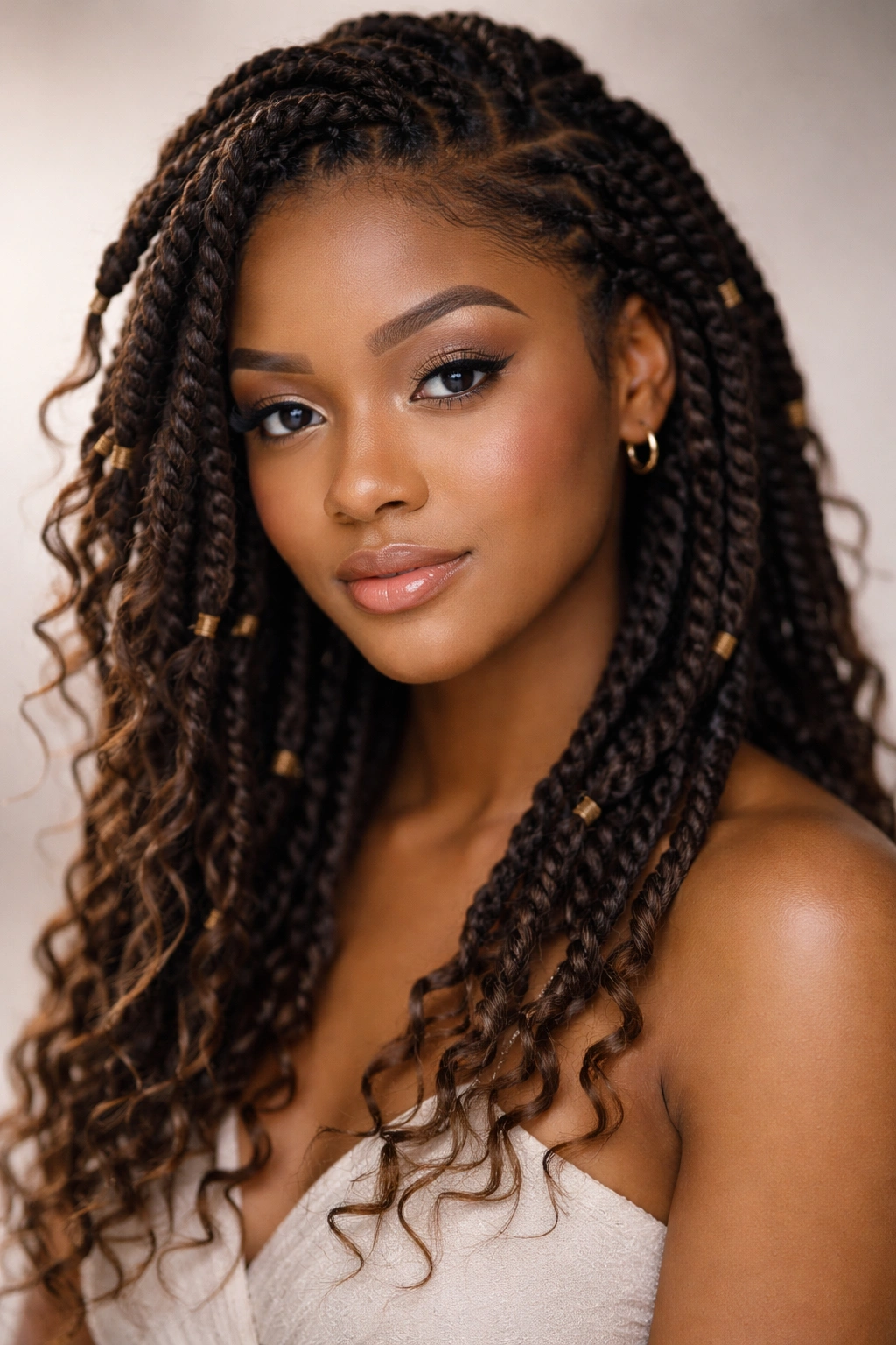 15 Short Twist Styles For Every Natural Hair Texture 8 Goddess locs with rope-like texture on natural hair
