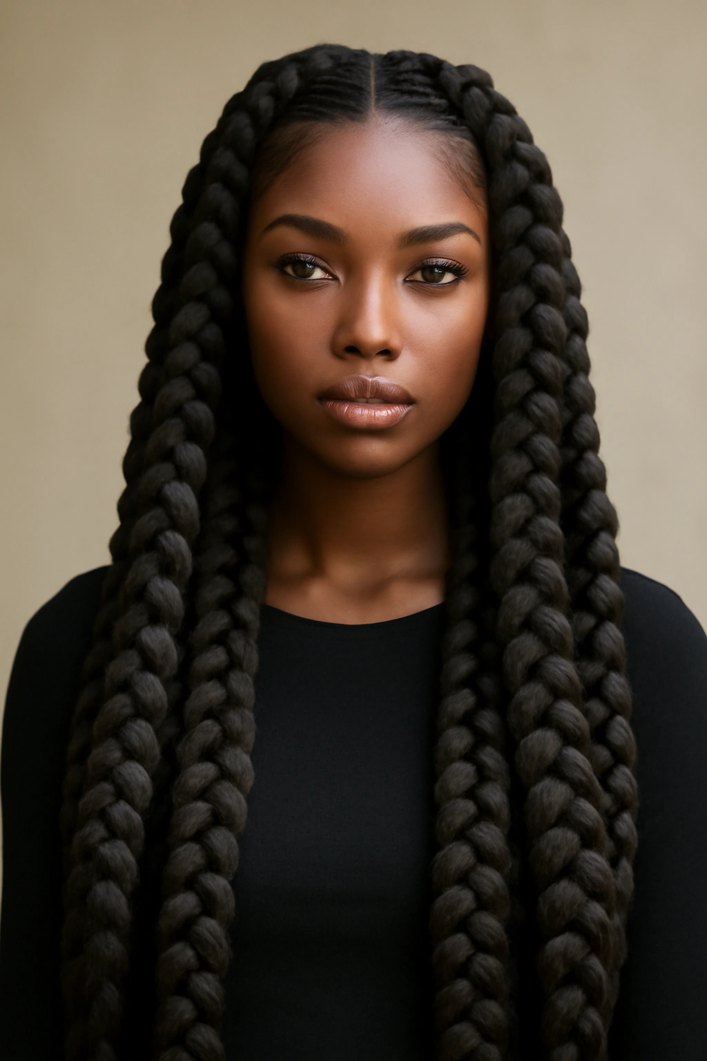 10 Pigtail Braid Styles Black Women Should Bookmark 3 Goddess pigtail braids with full volume and length, glossy finish