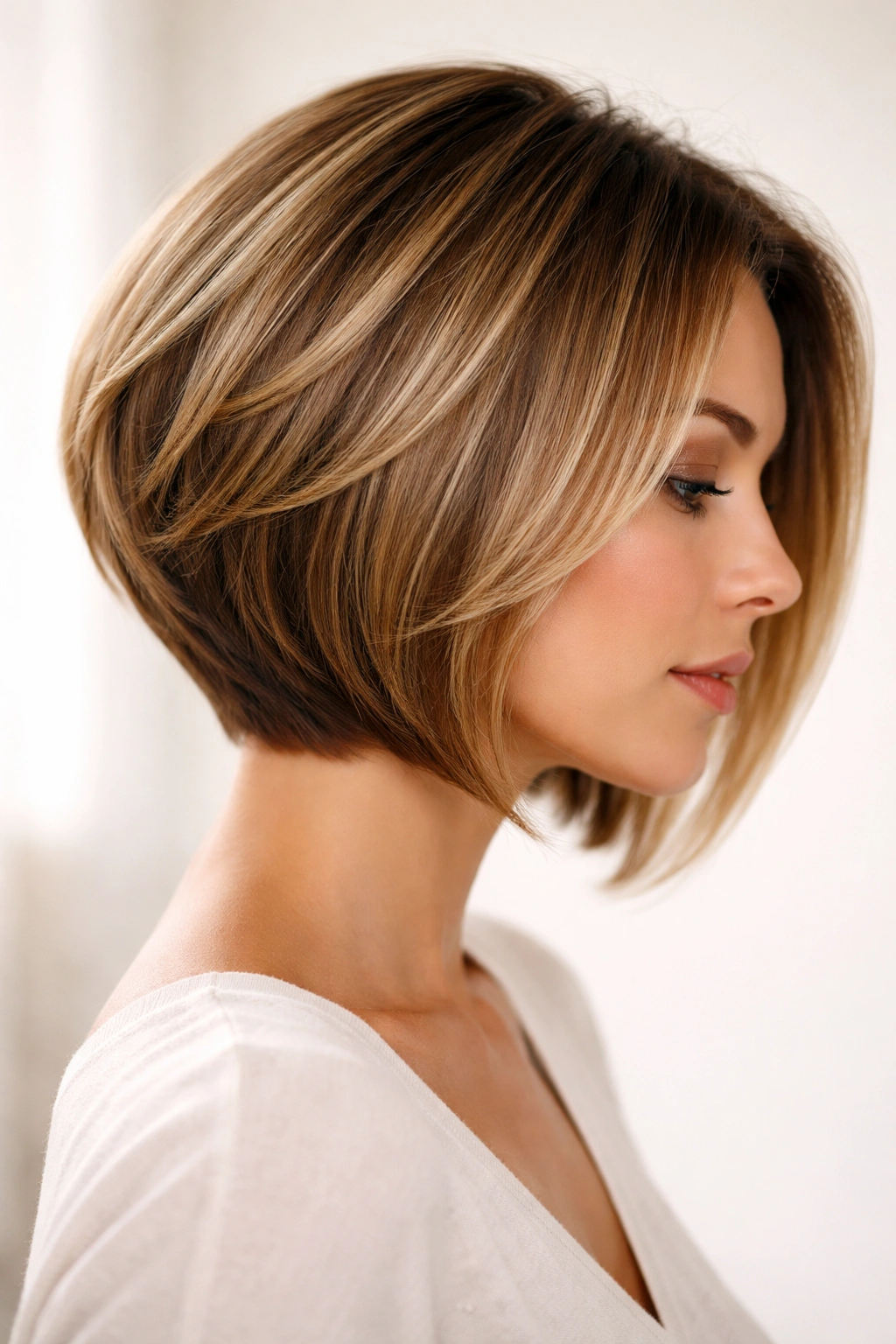 22 Bob Haircuts Flattering On Every Face Shape 14 Graduated bob hairstyle with stacked back layers and longer front pieces