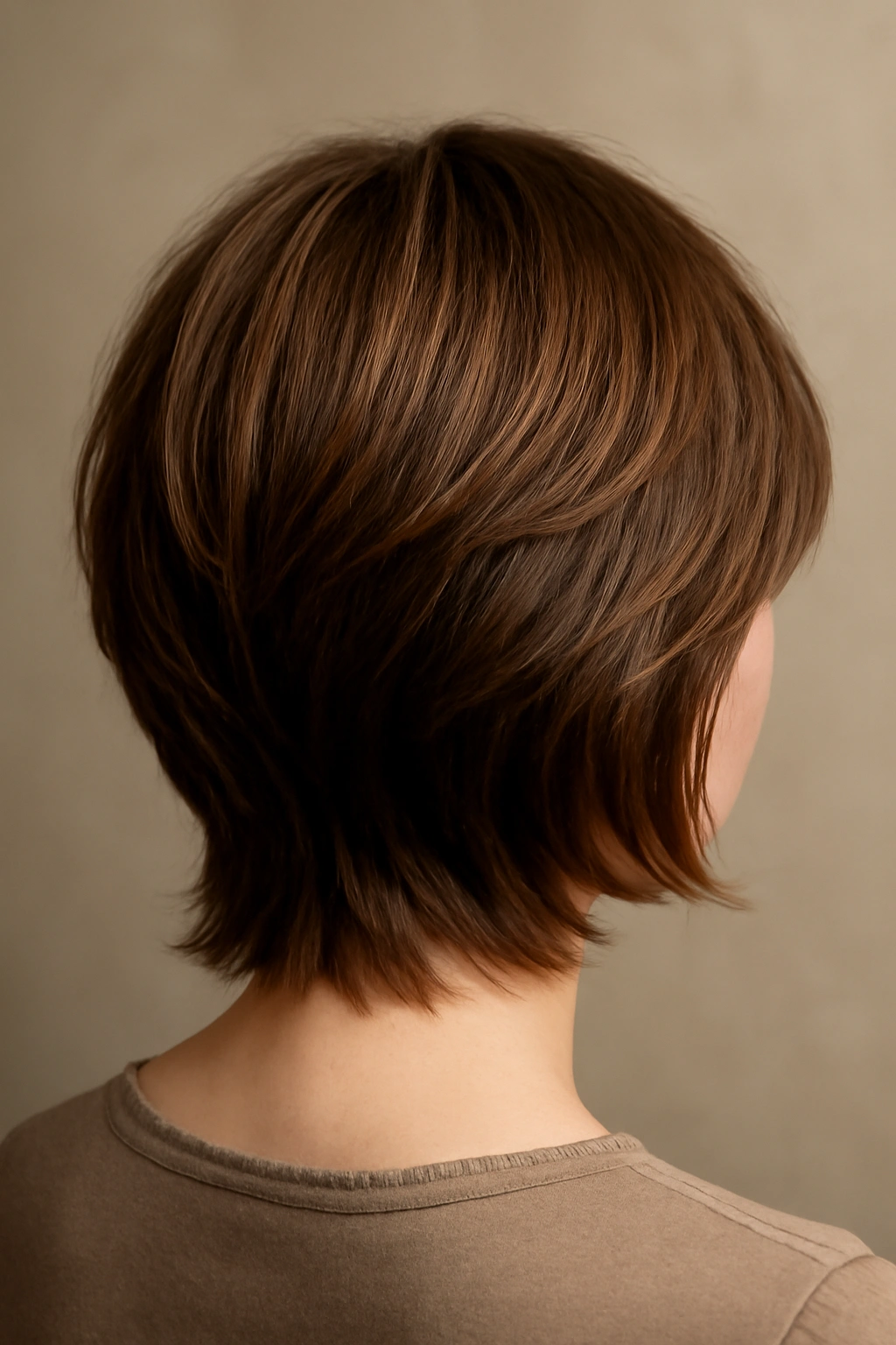 20 Layered Styles That Instantly Elevate Your Look 13 Back view of hair with graduated layers shorter at the nape and longer toward the crown