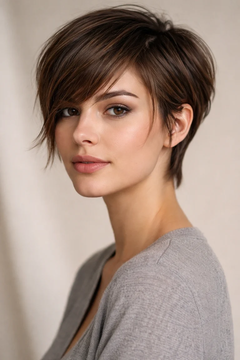 10 Medium Pixie Cuts That Flatter Round Faces