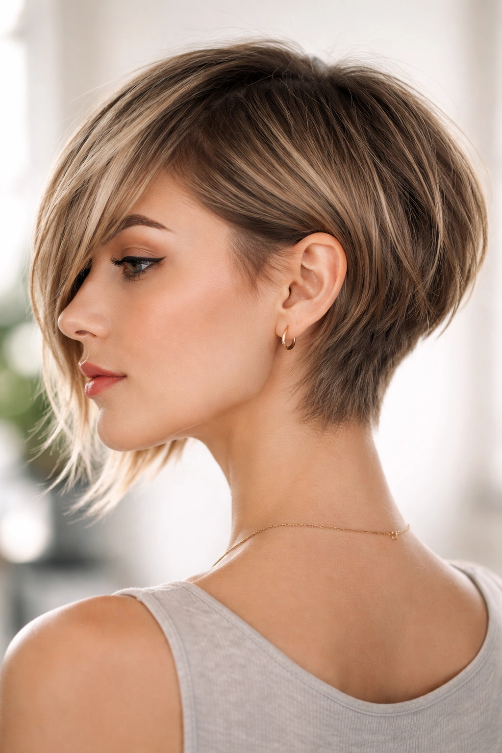 Hair transitioning from shaved undercut to grown-out top with textured underneath