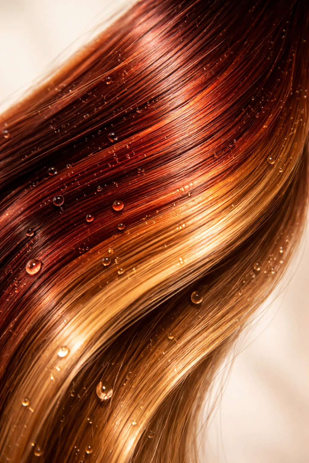 Color-treated hair strand with vibrant color preserved, showing myth bust in visuals