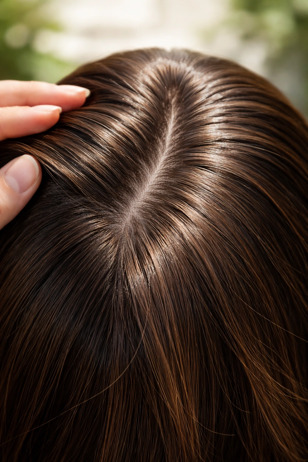 Scalp with renewed hair density indicating recovery