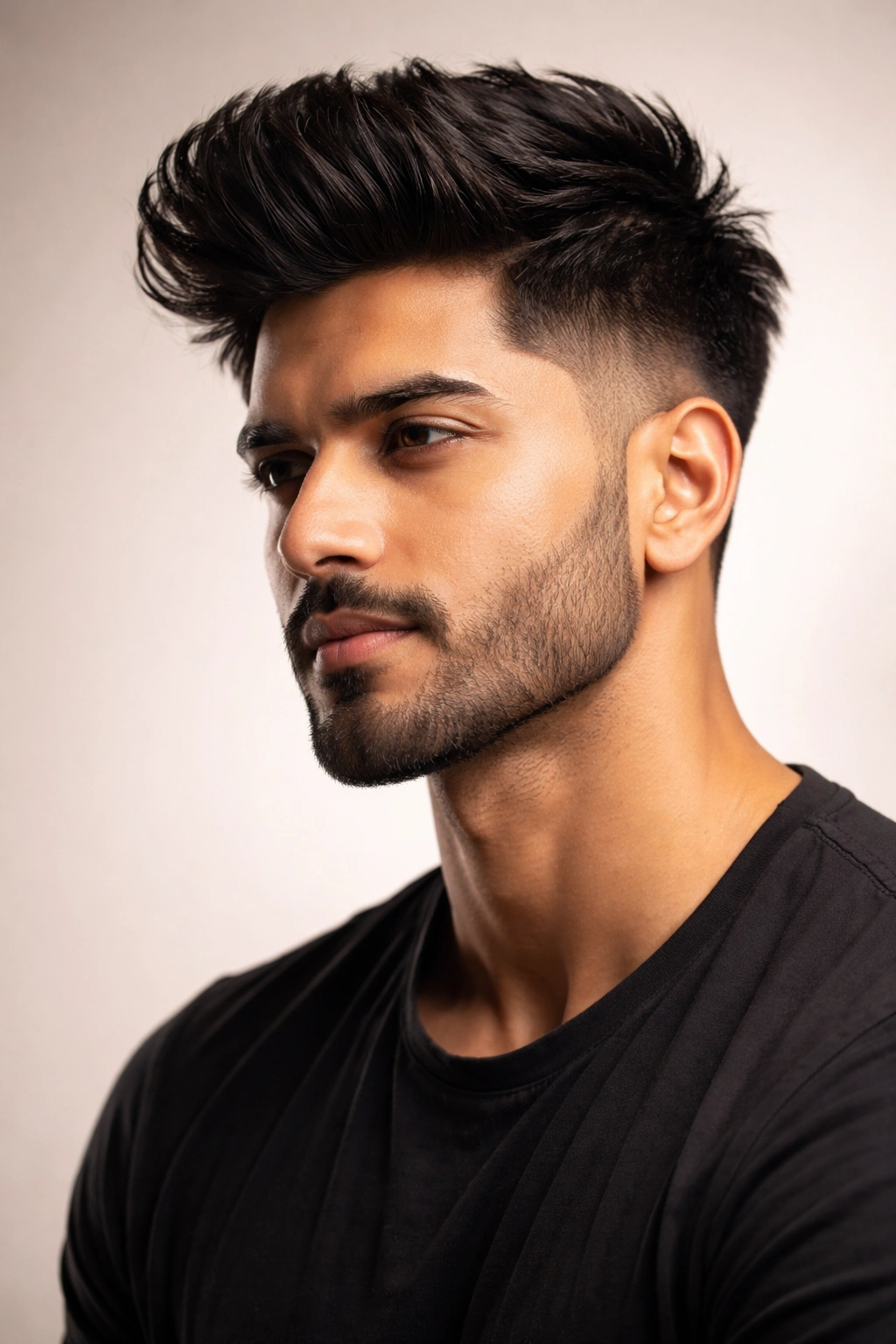 Confident portrait of a man with a versatile haircut