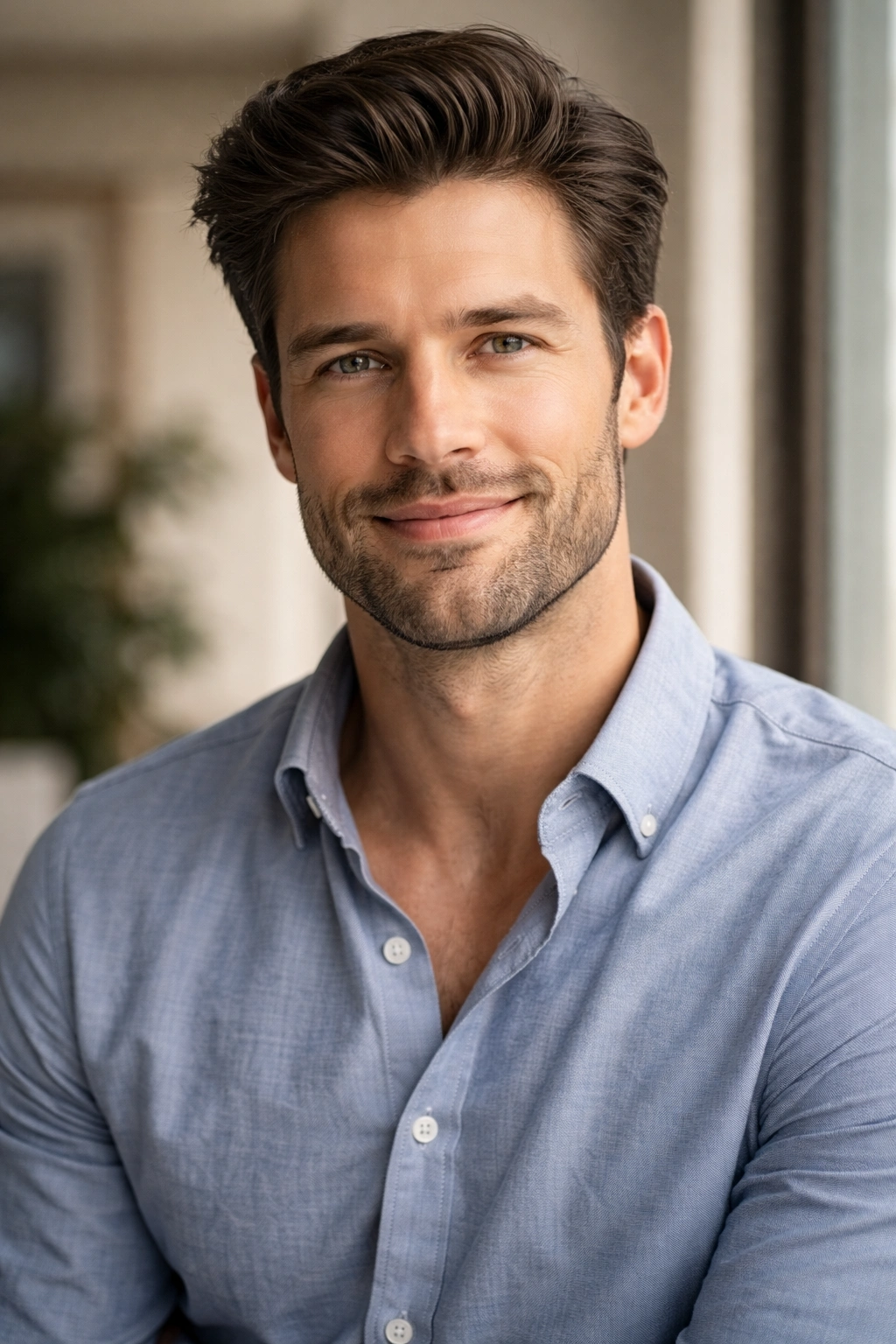 Person with restored hair looking confident after transplant