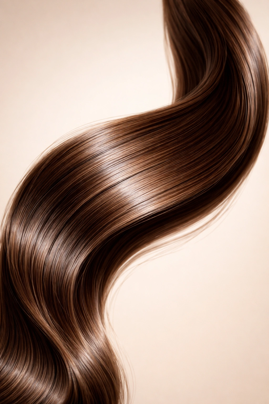 Healthy glossy hair strand to illustrate support during pregnancy