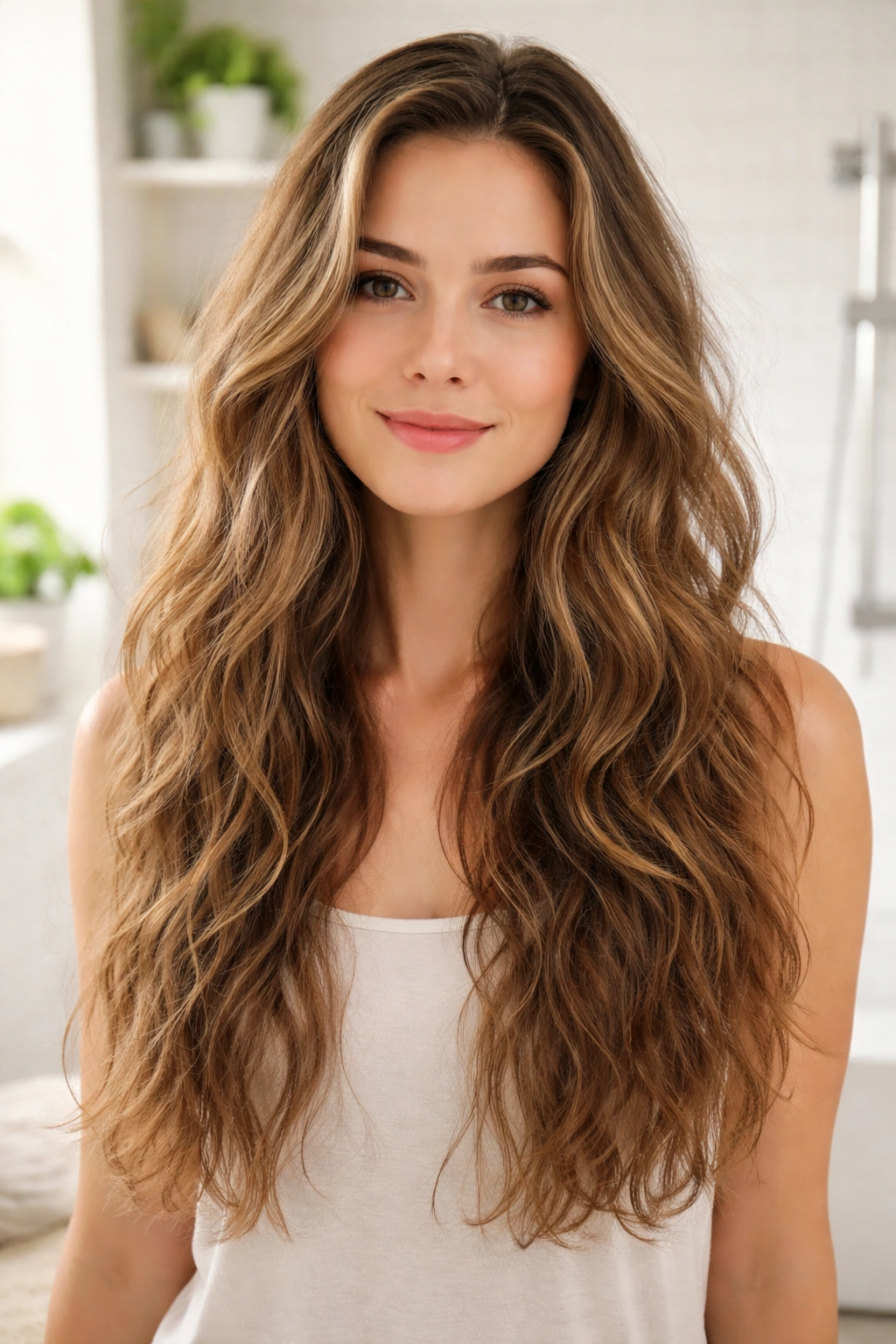 Hair with natural texture and body after cleansing