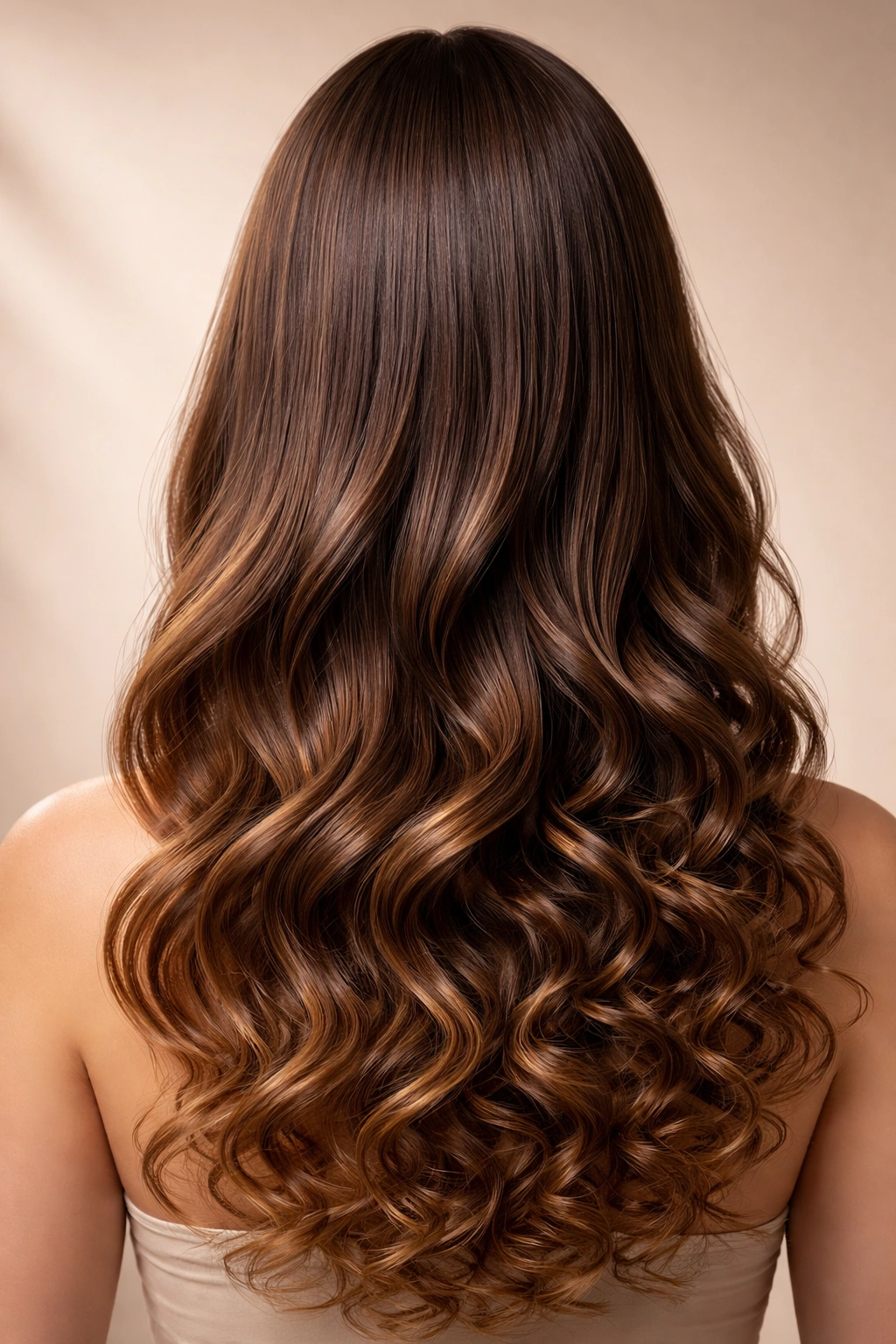 Close-up showing straight, wavy, and curly hair textures on one head.