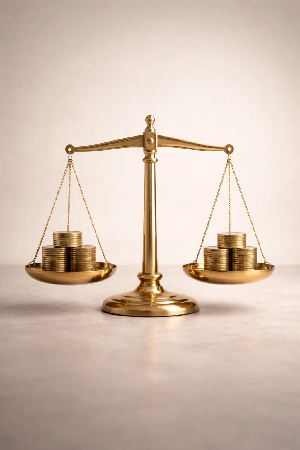 Abstract balance scales representing national average hair transplant pricing