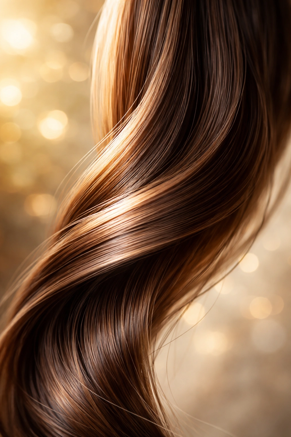 Macro shot of a healthy hair strand representing zinc's role in hair health