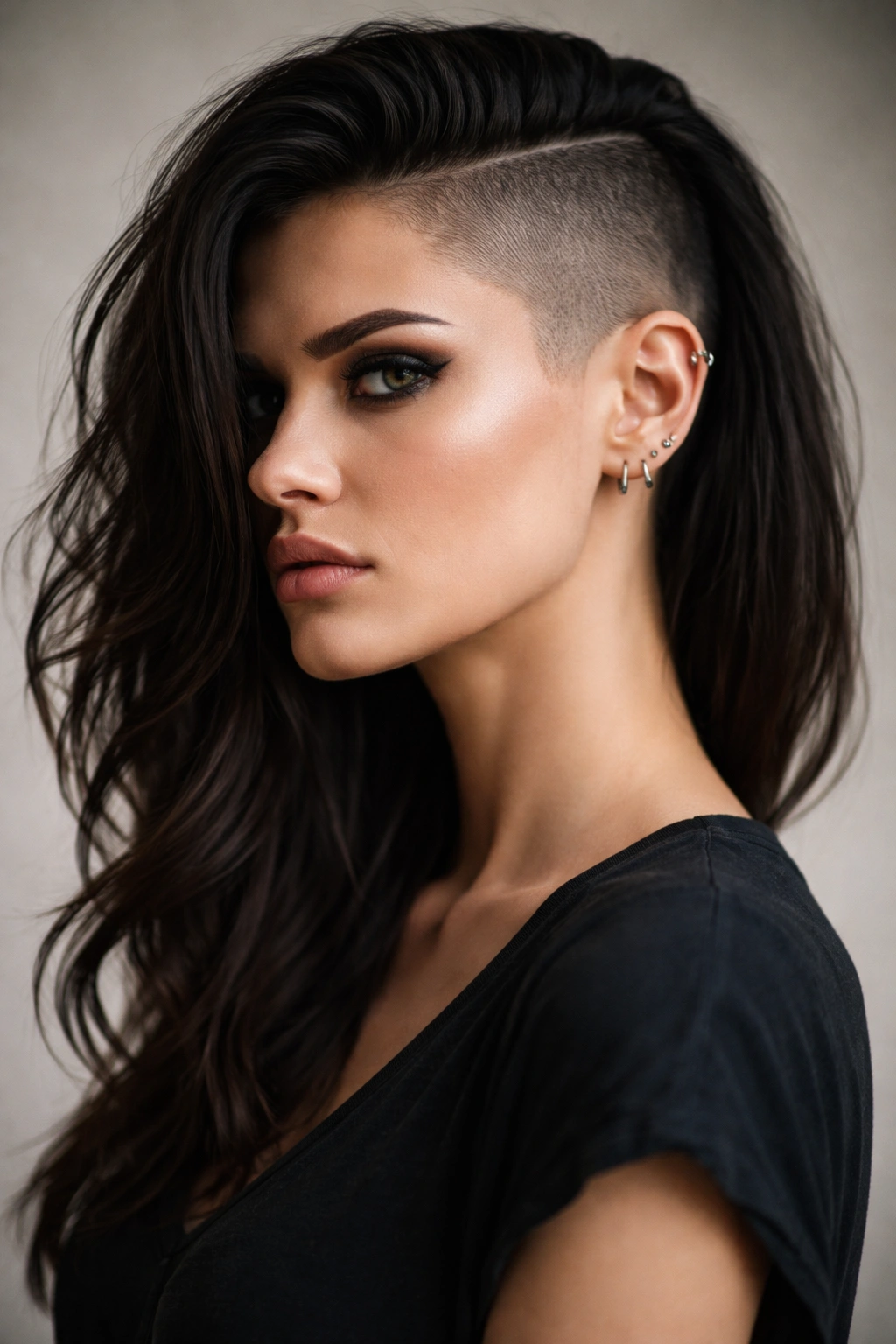 12 Undercut Hairstyles For Women Who Crave Edge 11 Asymmetrical half-head undercut with shaved side exposed